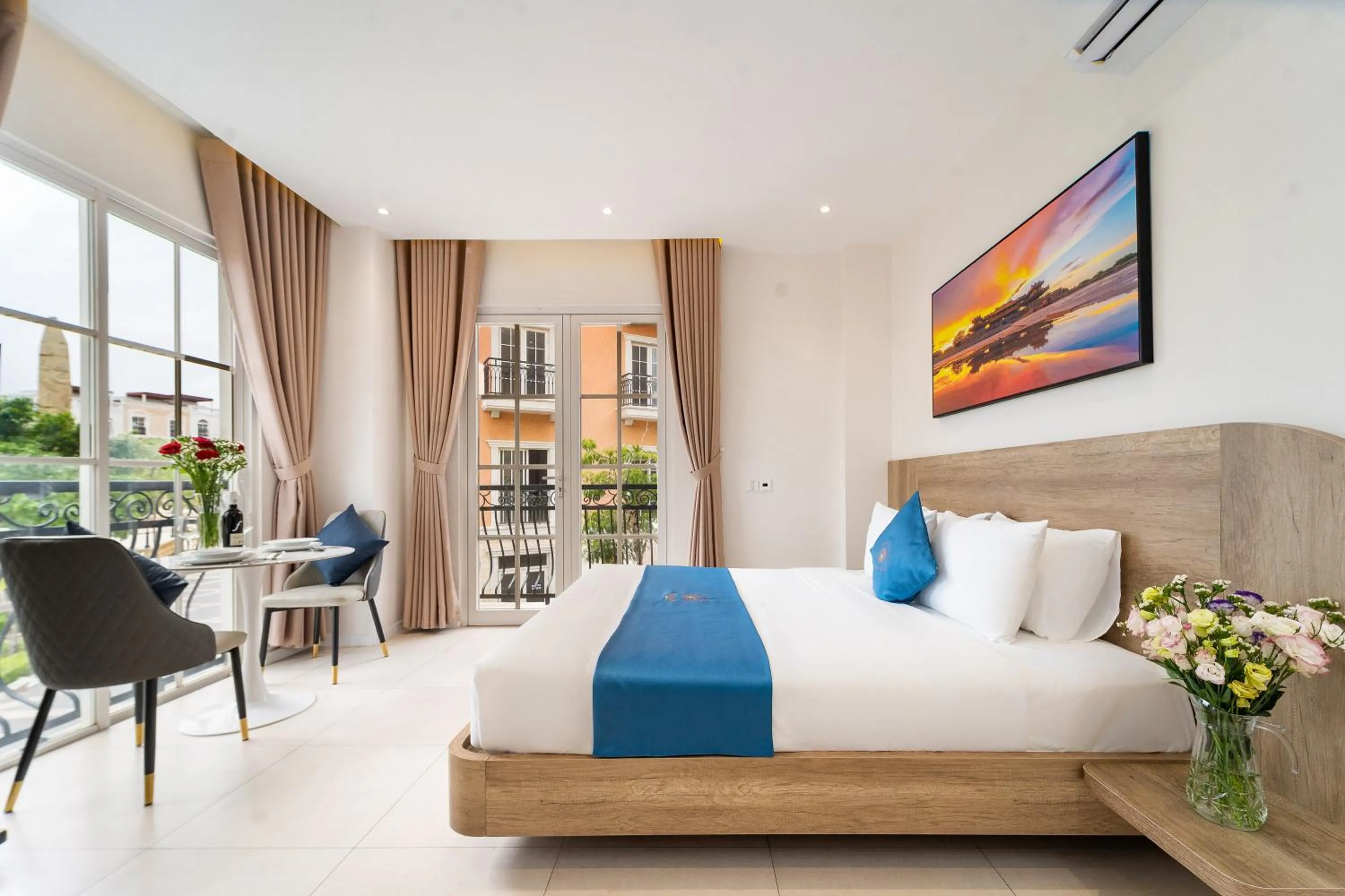 Bed in Novus Sol Hotel & Apartment Sunset Town Phu Quoc