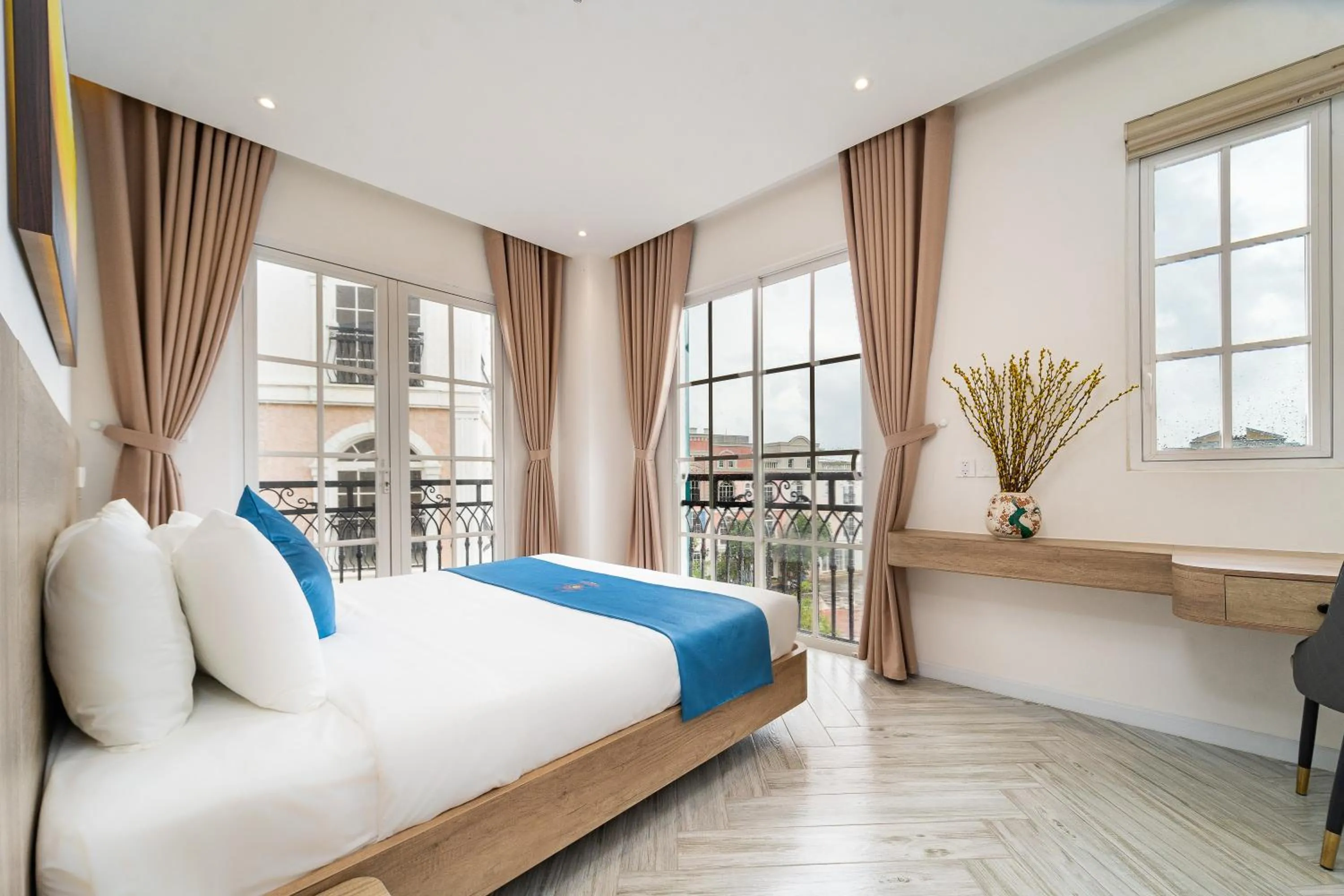 Bed in Novus Sol Hotel & Apartment Sunset Town Phu Quoc