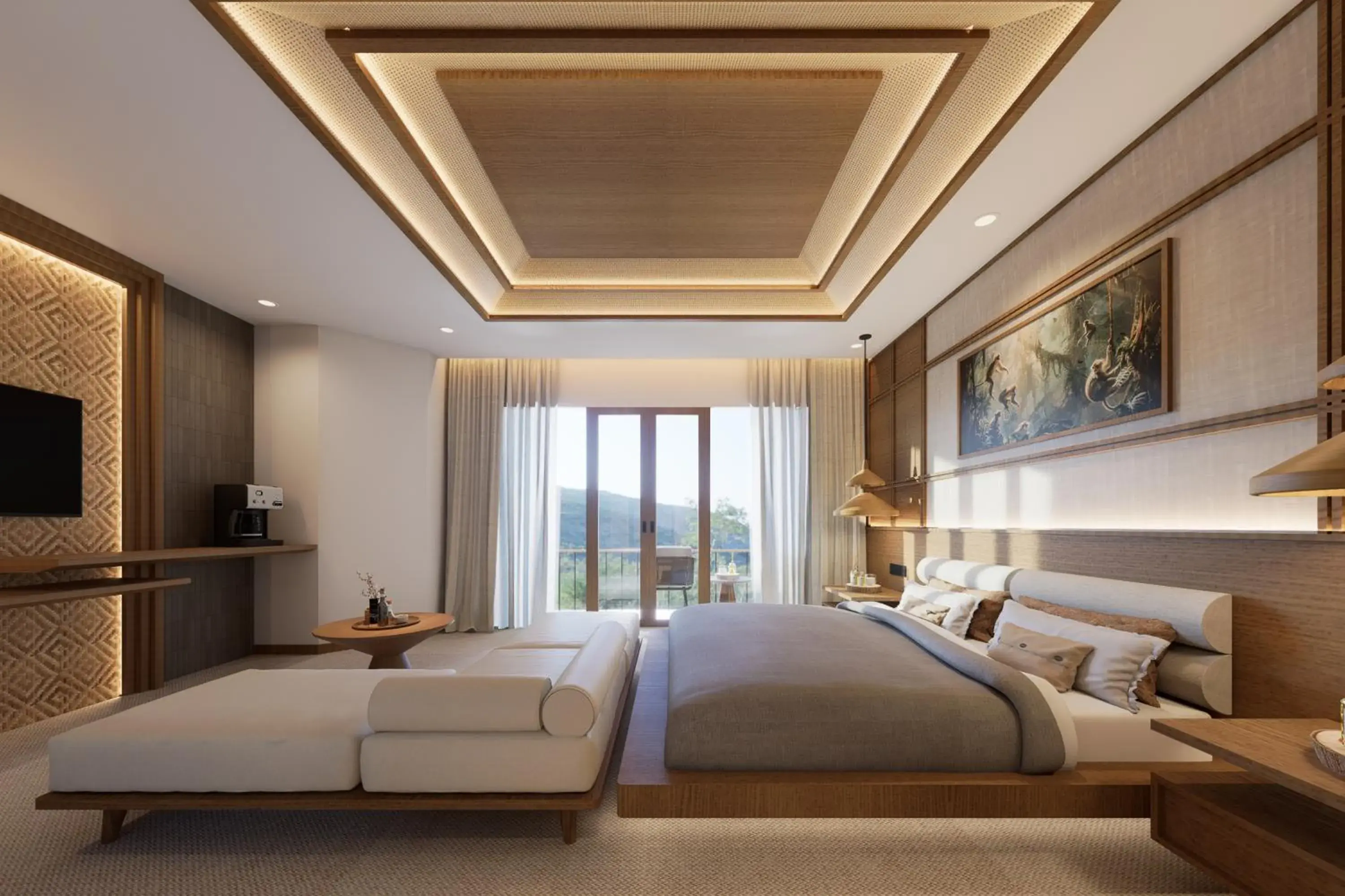 Bed in Anumana Ubud Hotel Bed in Anumana Ubud Hotel