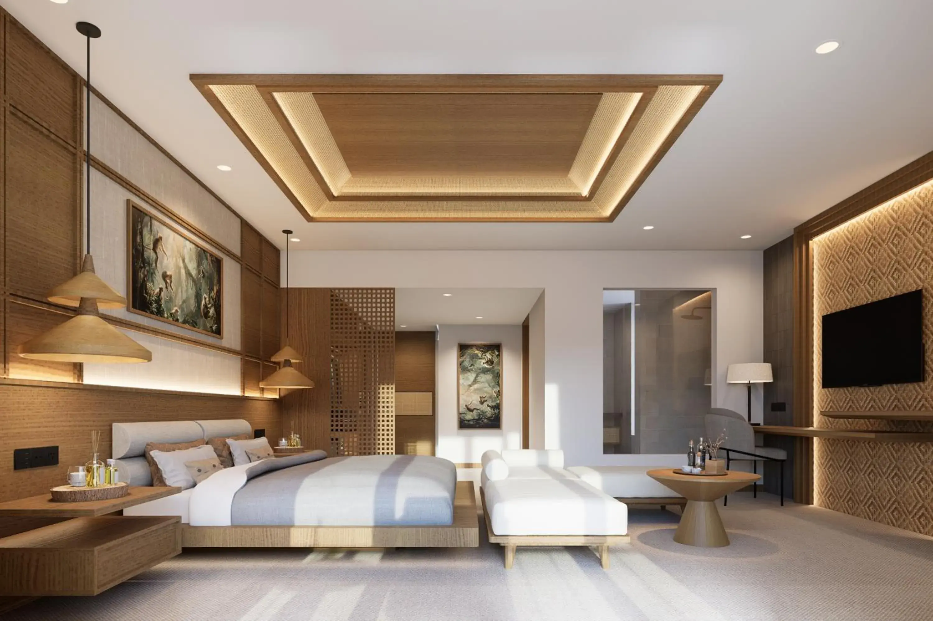 Bed in Anumana Ubud Hotel Bed in Anumana Ubud Hotel