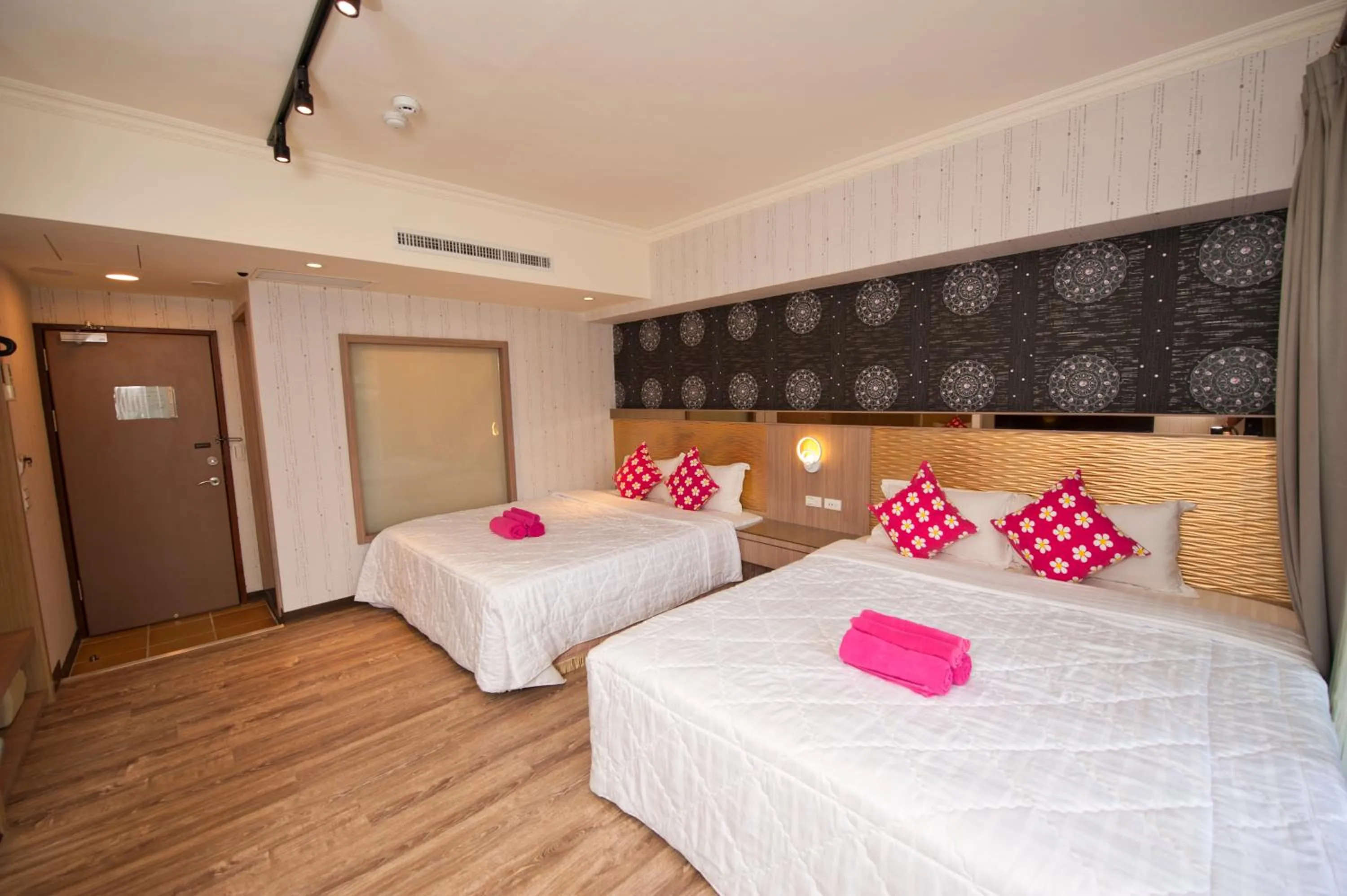 Bed in 墾丁品喬旅店