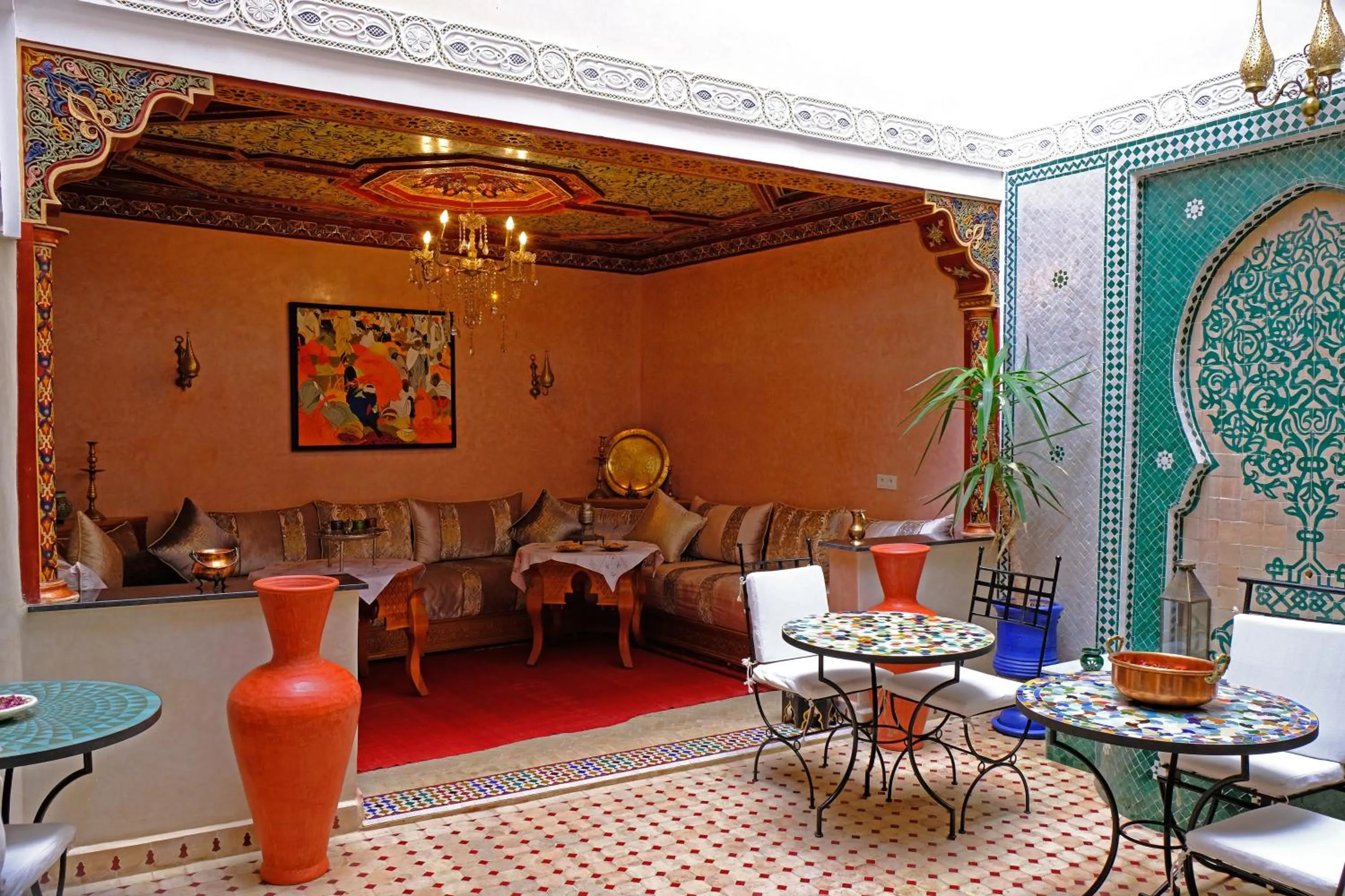 Seating area in Riad Rose Mati