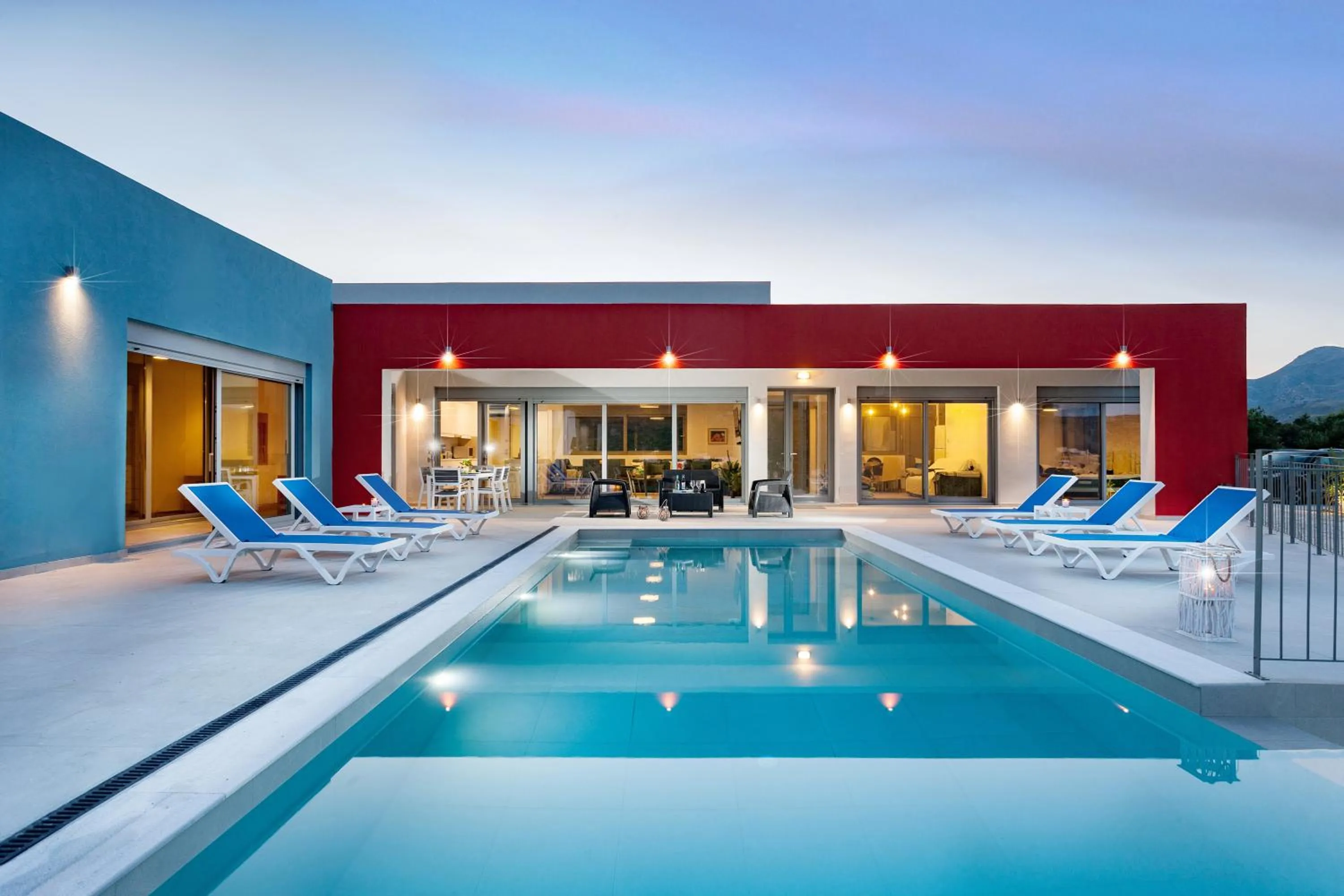 Pool view in Gramvousa Villas
