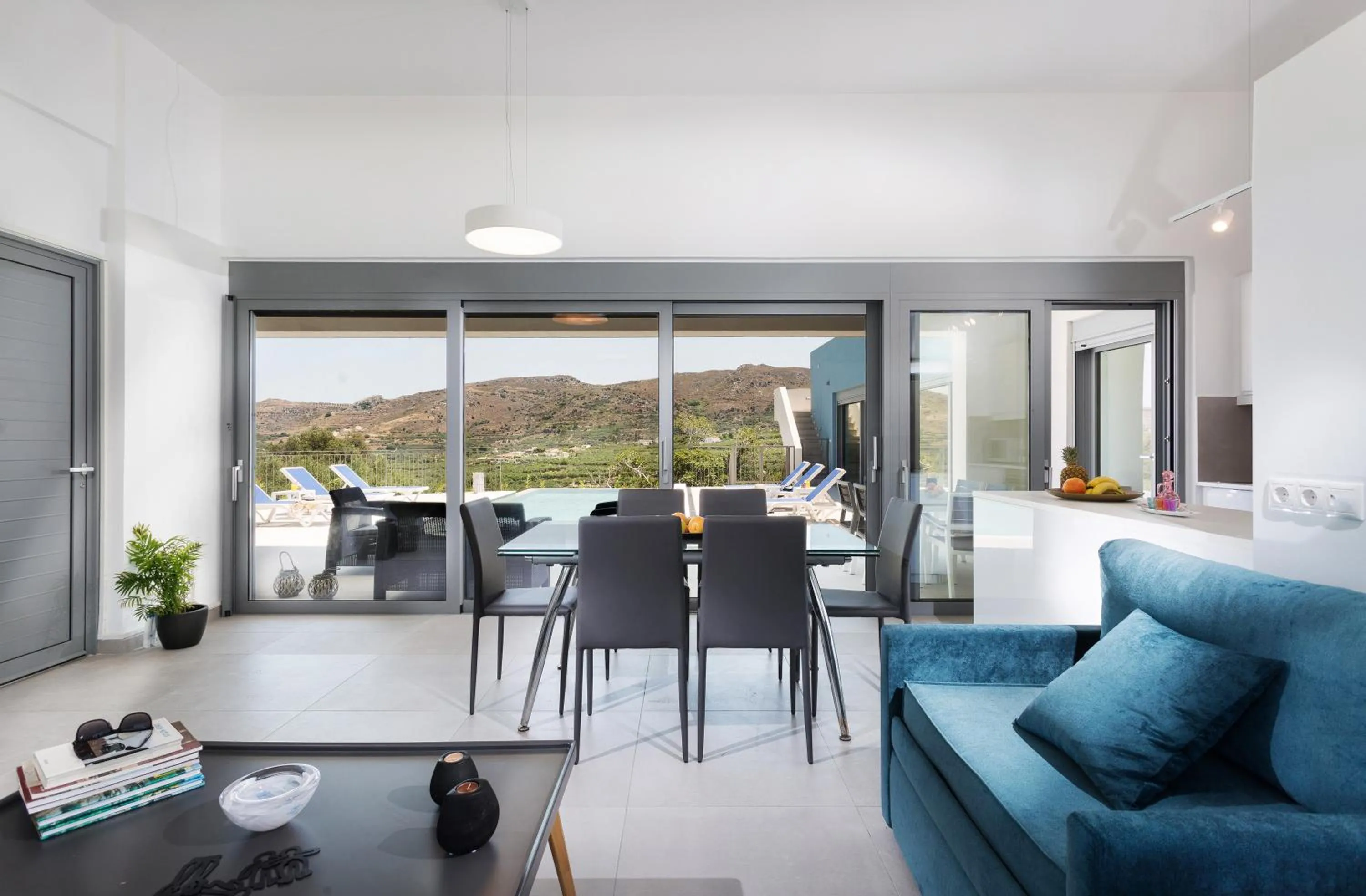 Living room in Gramvousa Villas