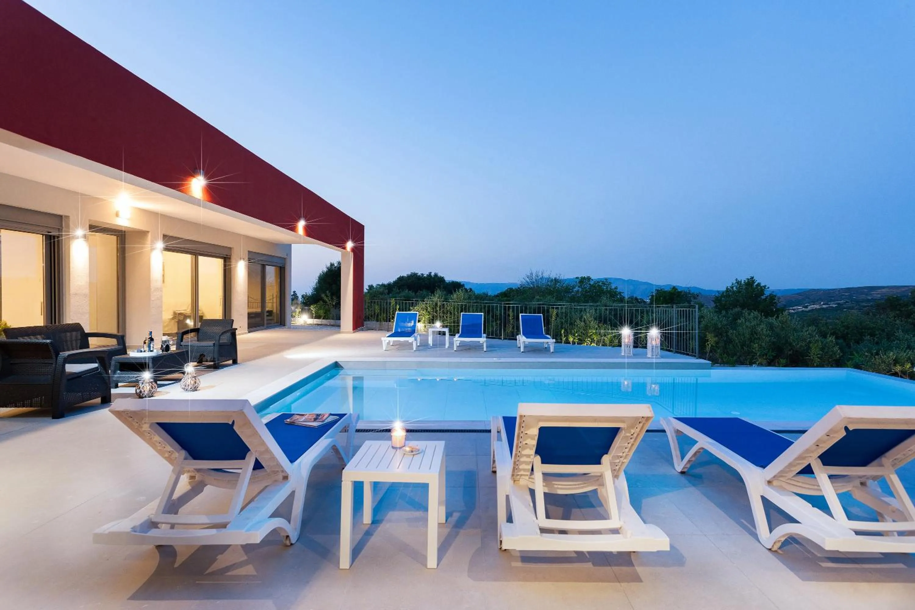 Pool view in Gramvousa Villas
