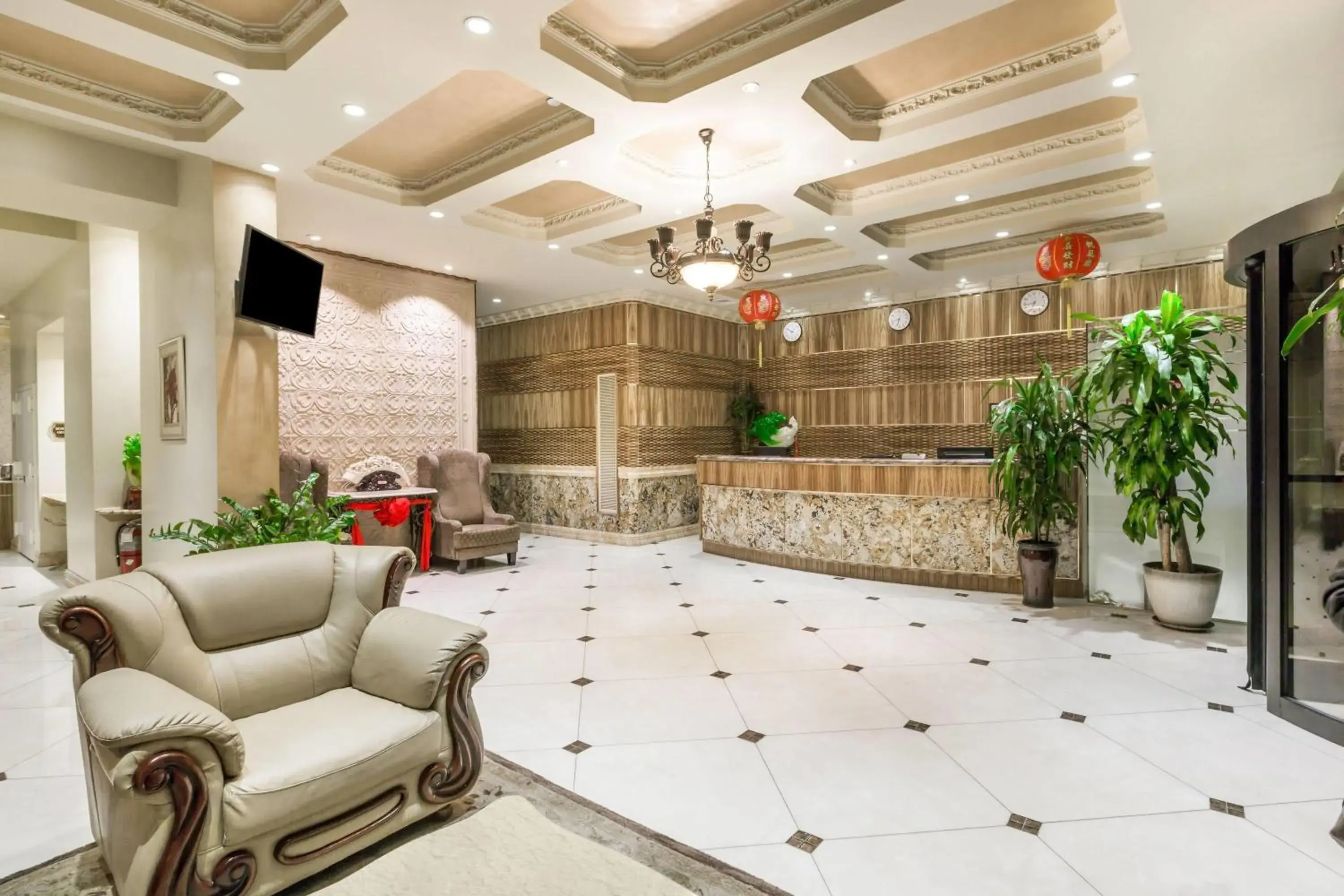 Lobby or reception in Ramada by Wyndham Flushing Queens Lobby or reception in Ramada by Wyndham Flushing Queens