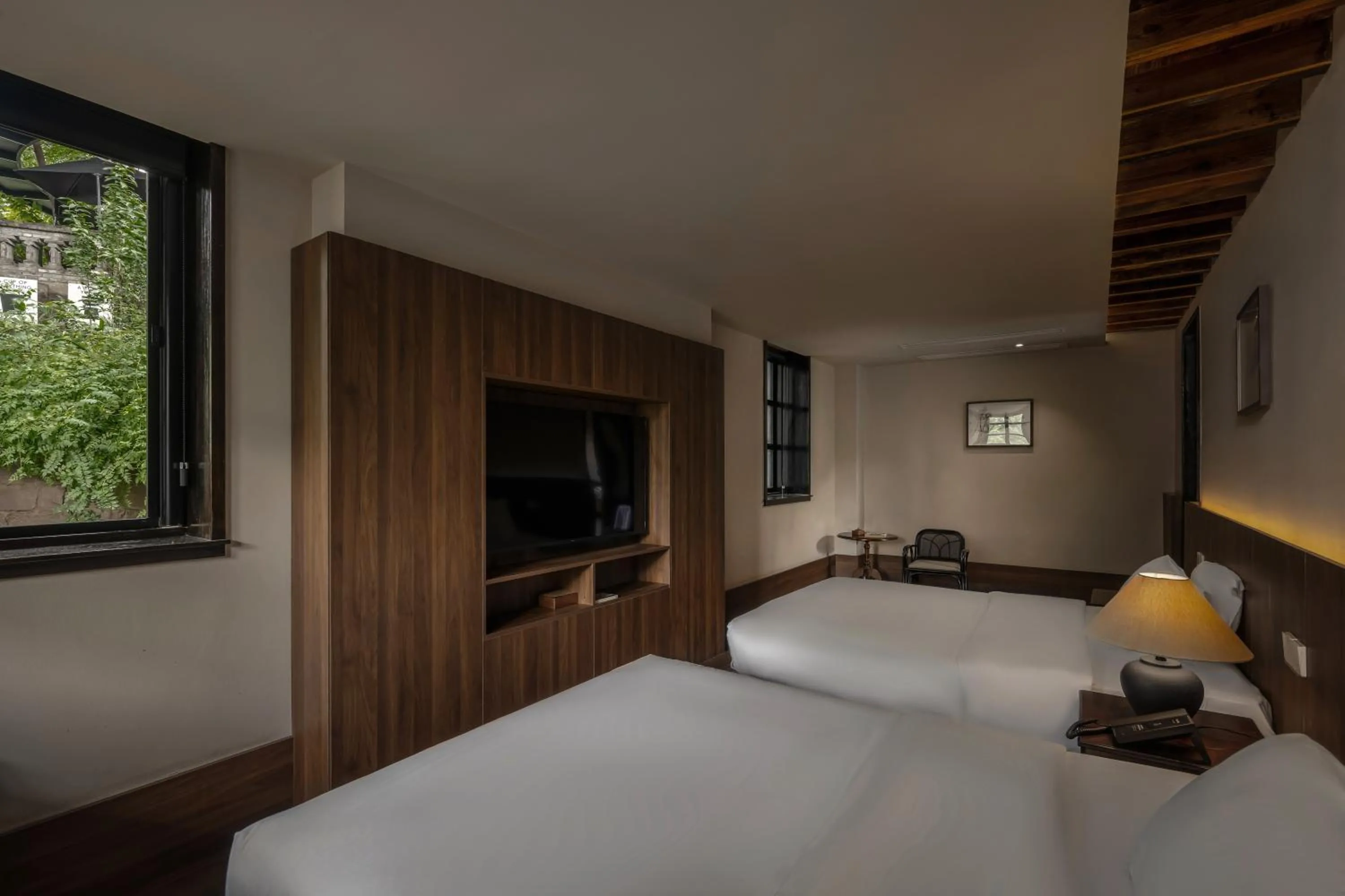 Twin Room with Mountain View - single occupancy in Futon Designer Hotel-Liberation Monument&Nanbin Road Store