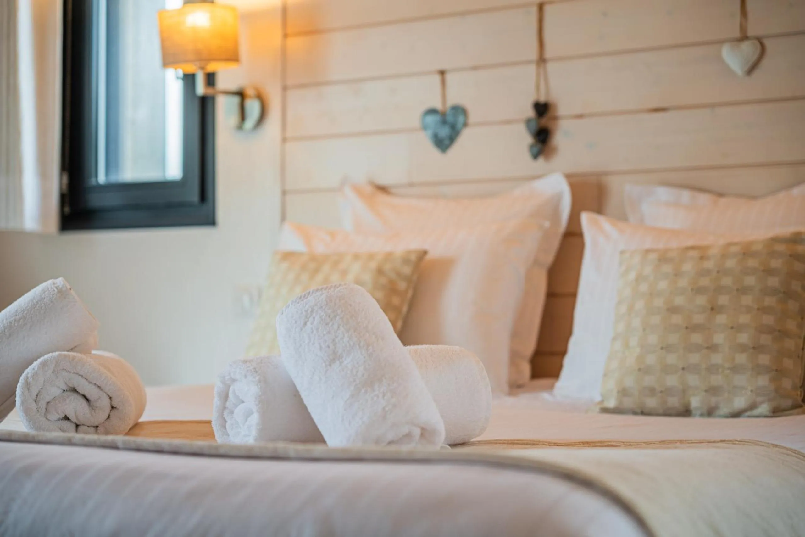 towels, Bed in Ome sweet home