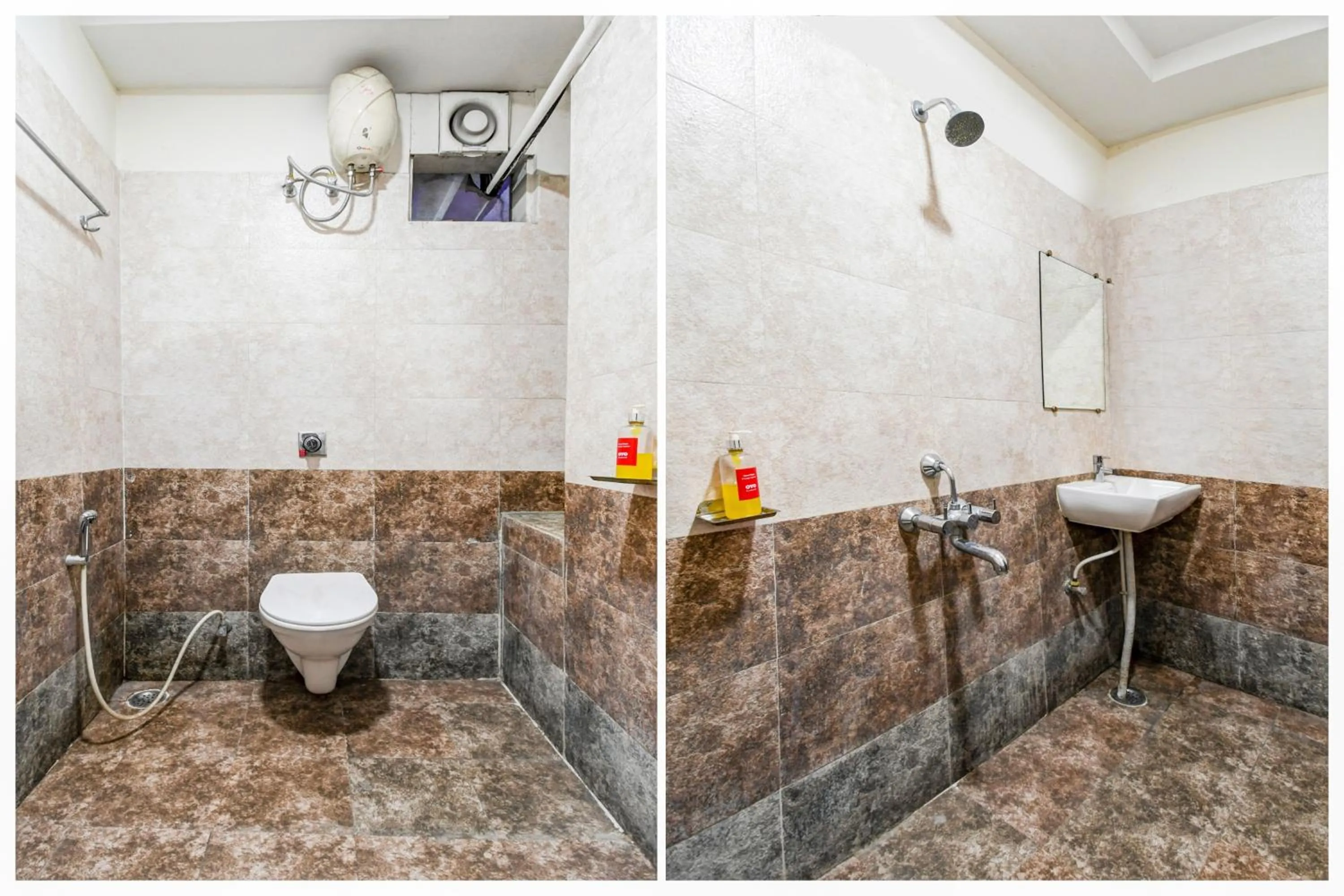 Bathroom in Hotel O Raipur City Center Formerly South Inn