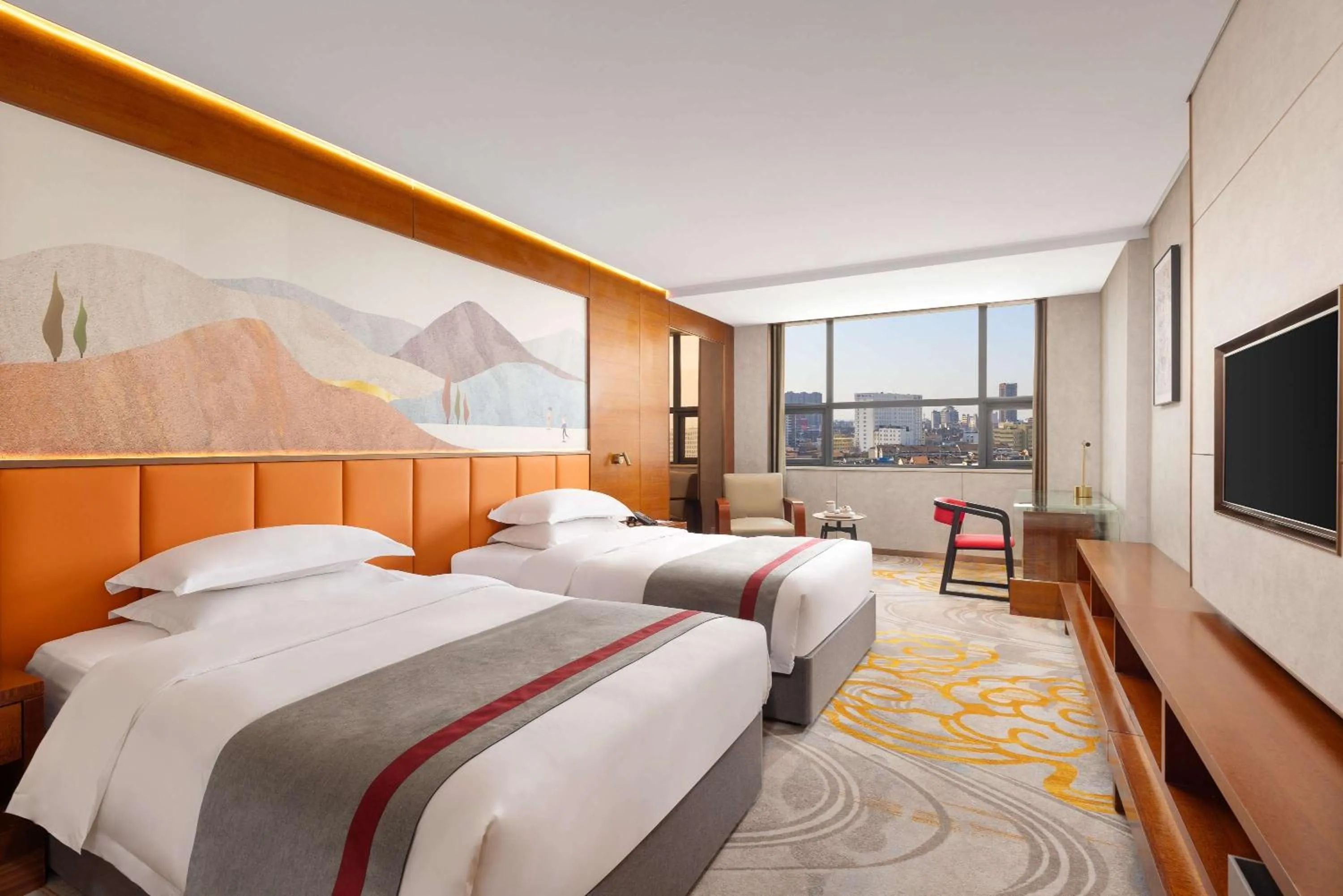 Photo of the whole room, Bed in Ramada Encore by Wyndham Jingzhou Shashi