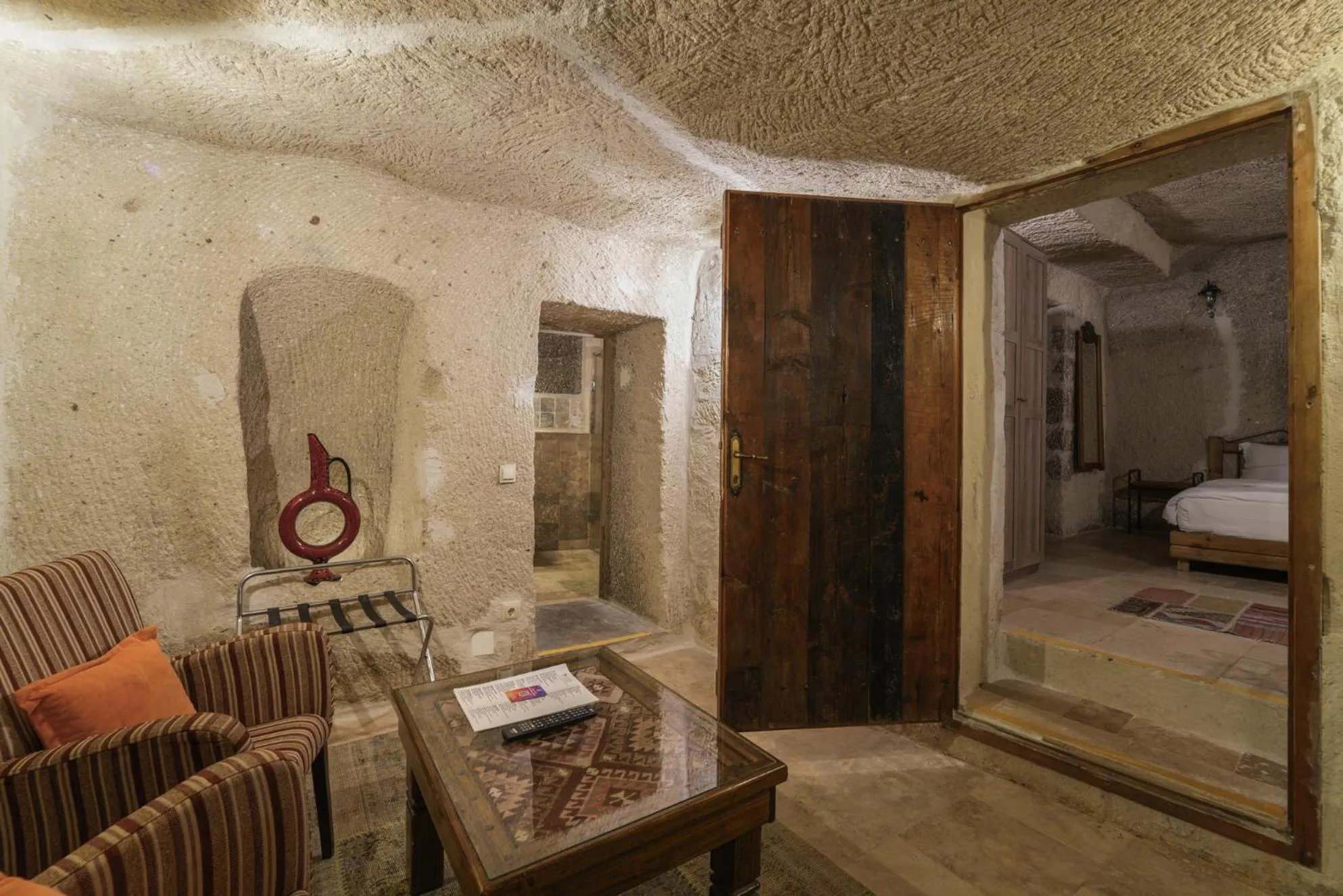 Bathroom, Bed in Tekkaya Cave Hotel