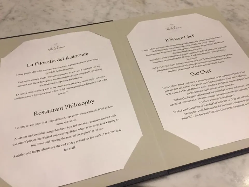 Restaurant/places to eat in Villa La Bianca