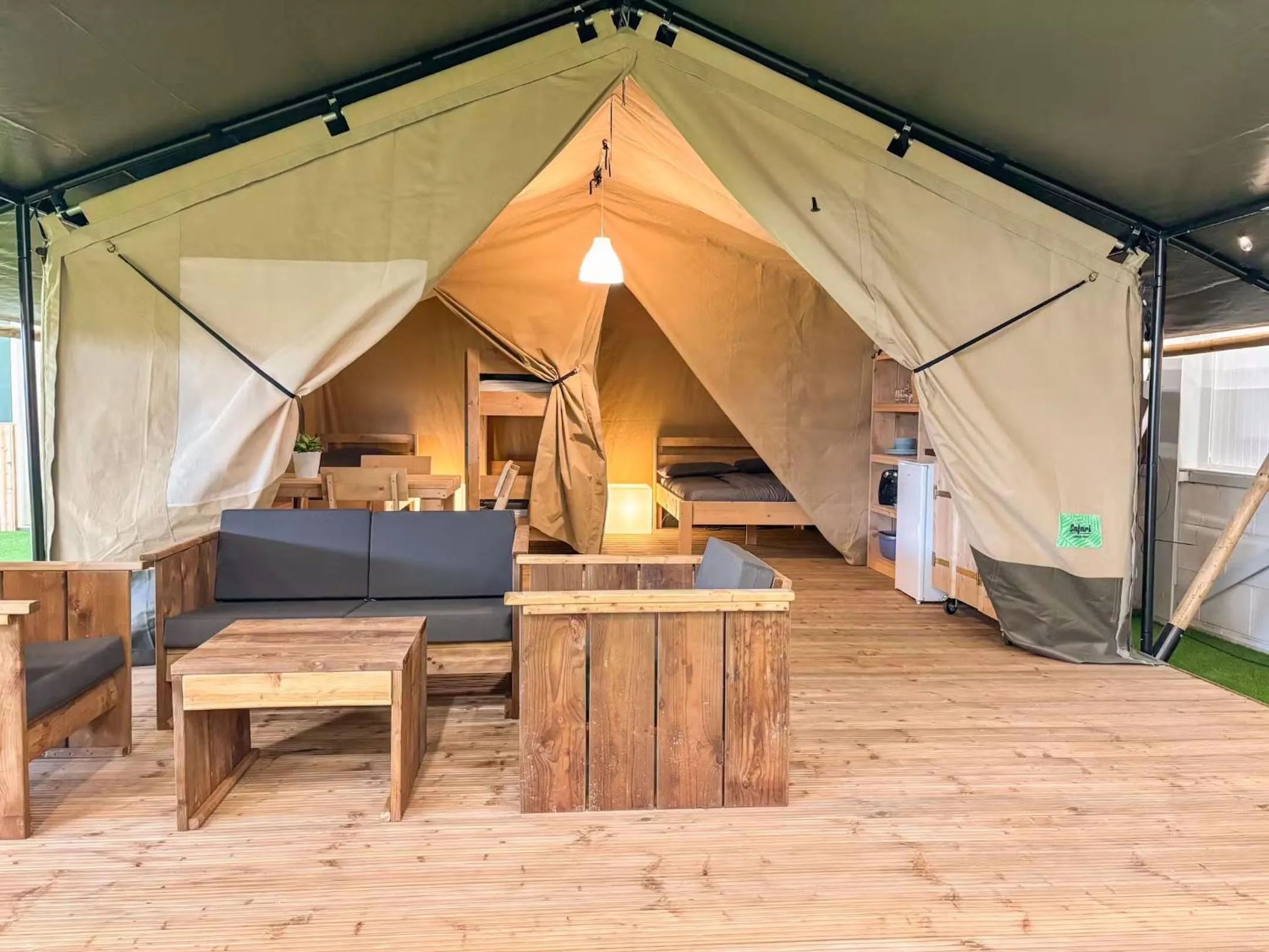 Seating area in Toftum Bjerge Camping & Cottages