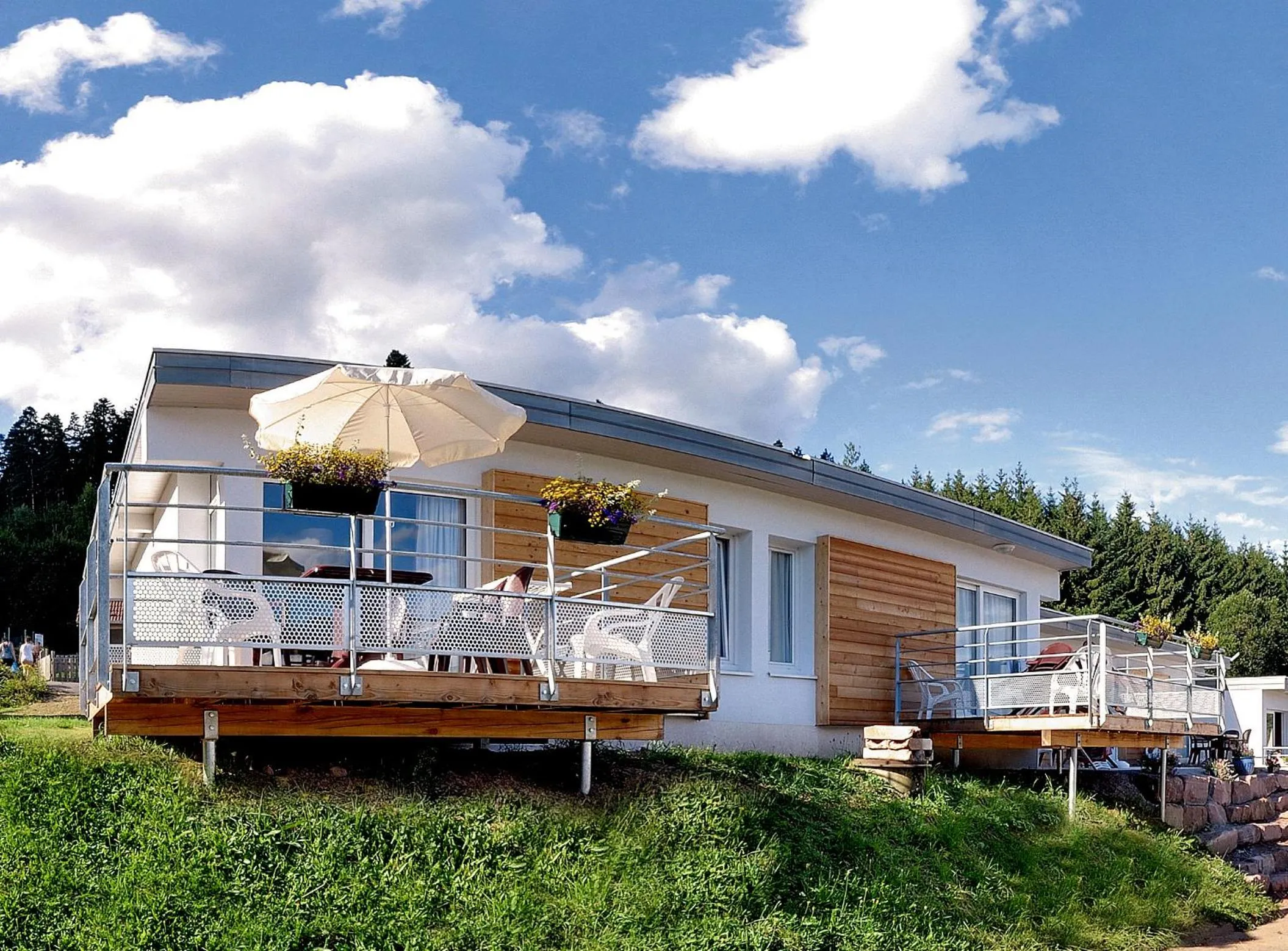 Balcony/Terrace in VVF Les Fontaines des Vosges