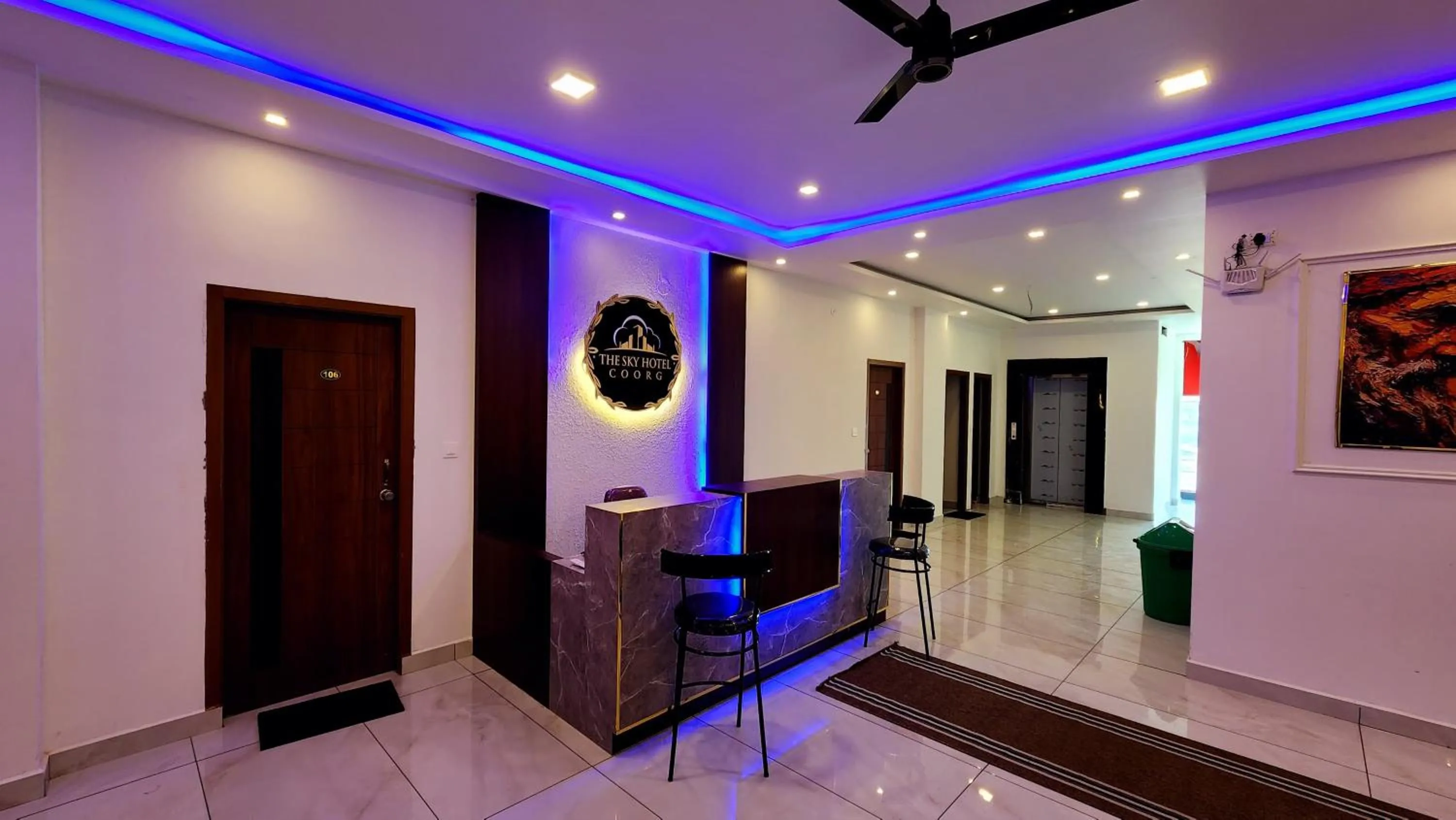 Lobby or reception in The Sky Hotel Coorg