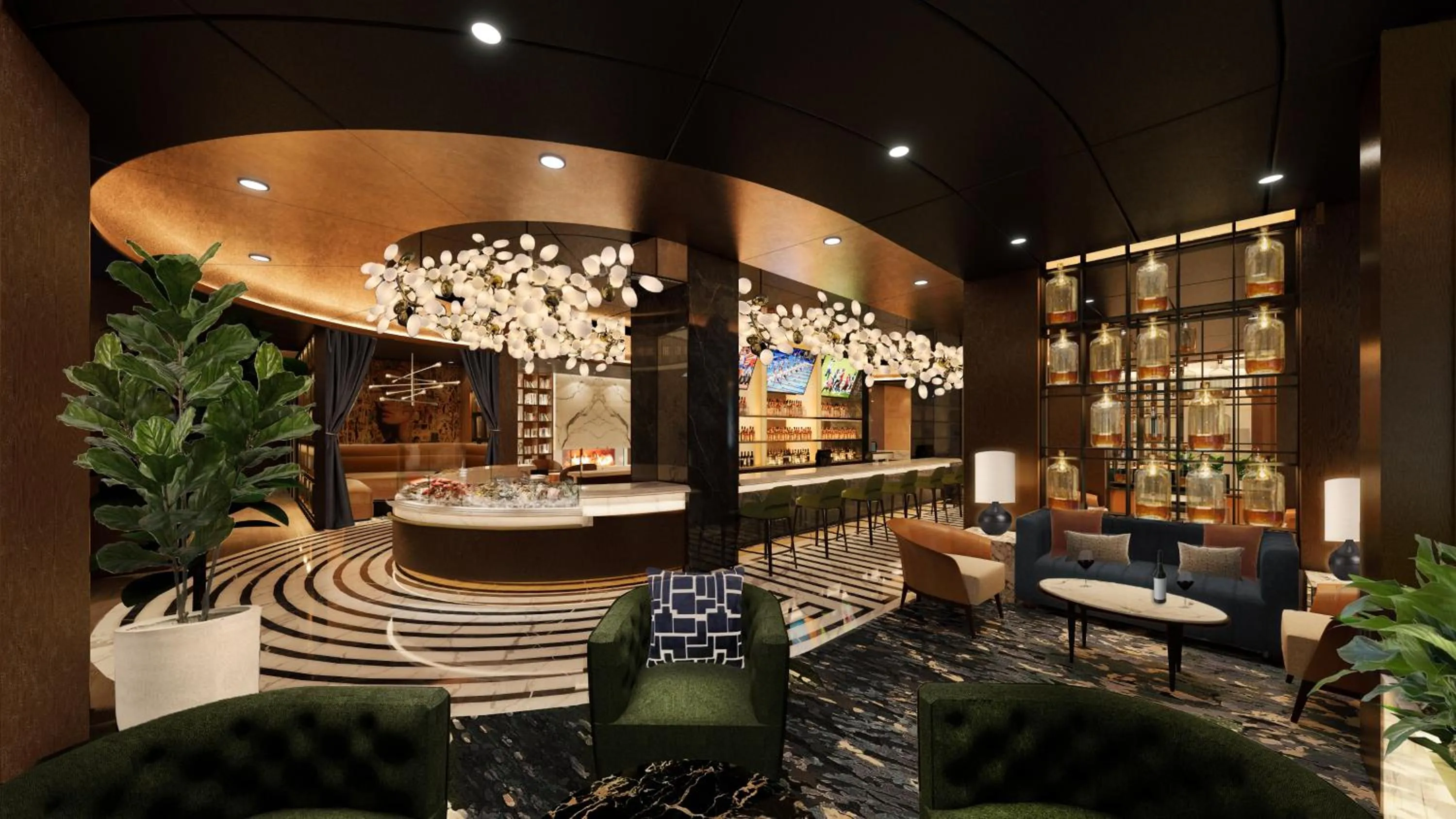 Seating area in Live Casino & Hotel - Louisiana