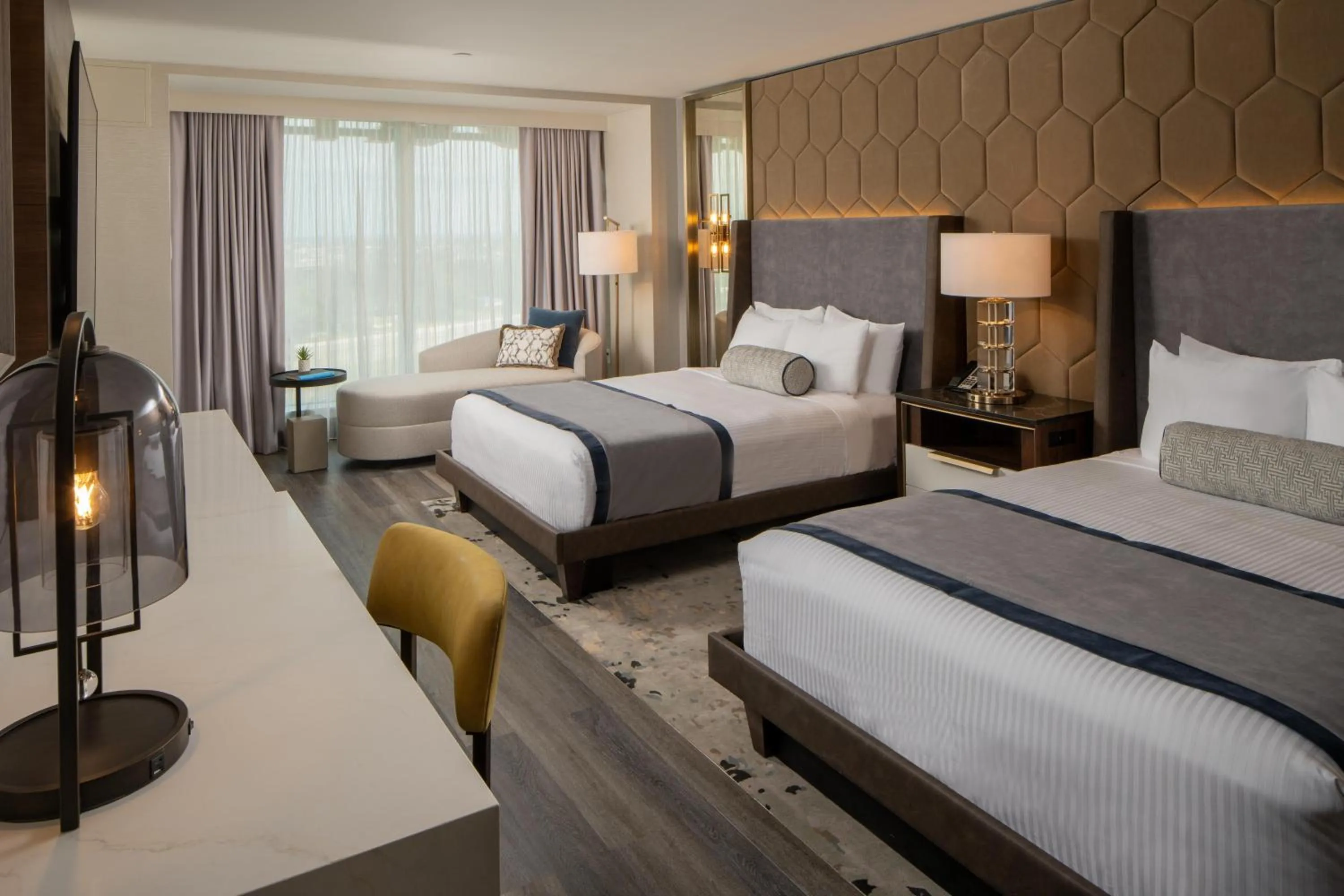 Living room, Bed in Live Casino & Hotel Louisiana, Curio Collection by Hilton