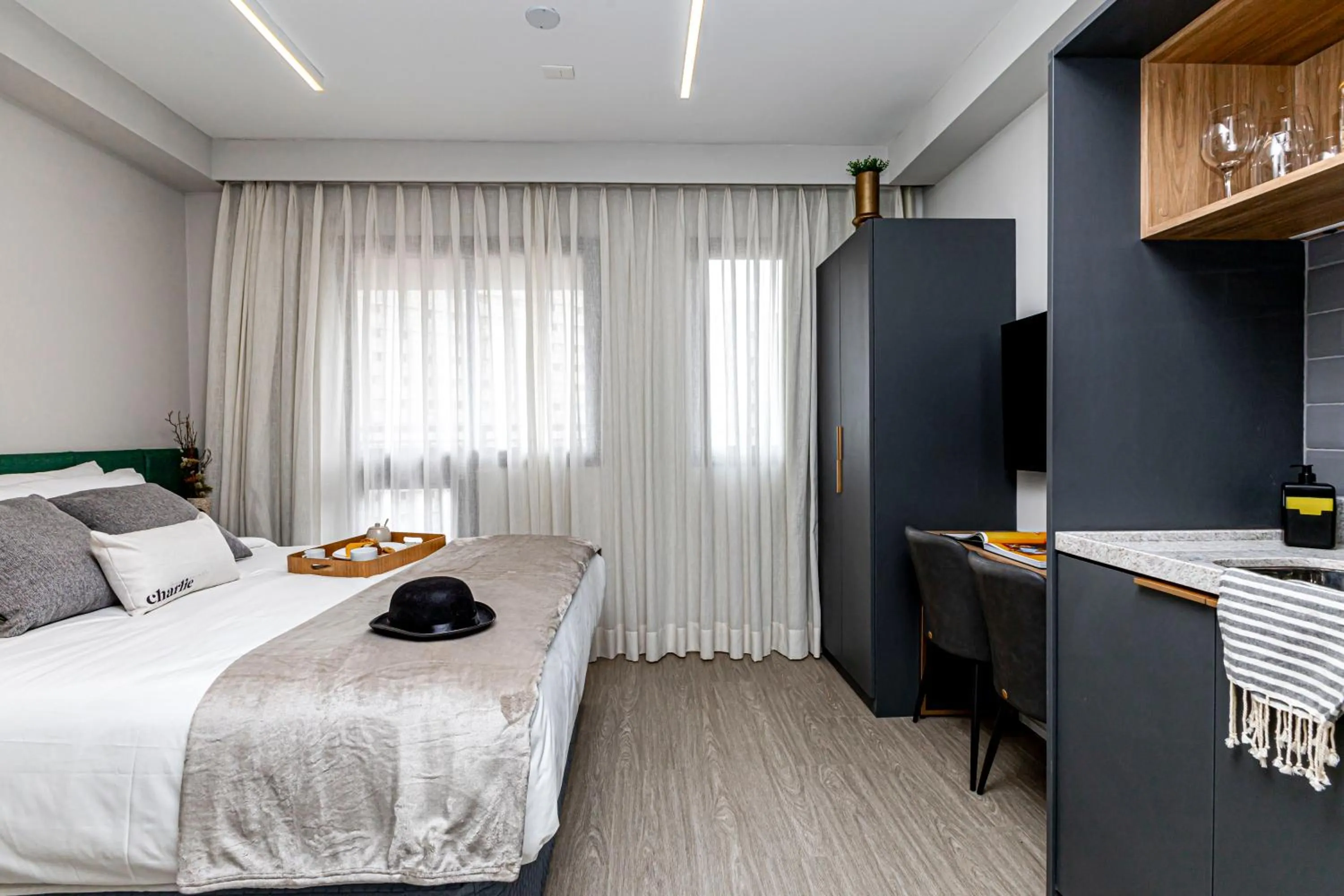 Bed in Charlie Santo Amaro - Piscina, Academia e Nota 9,2