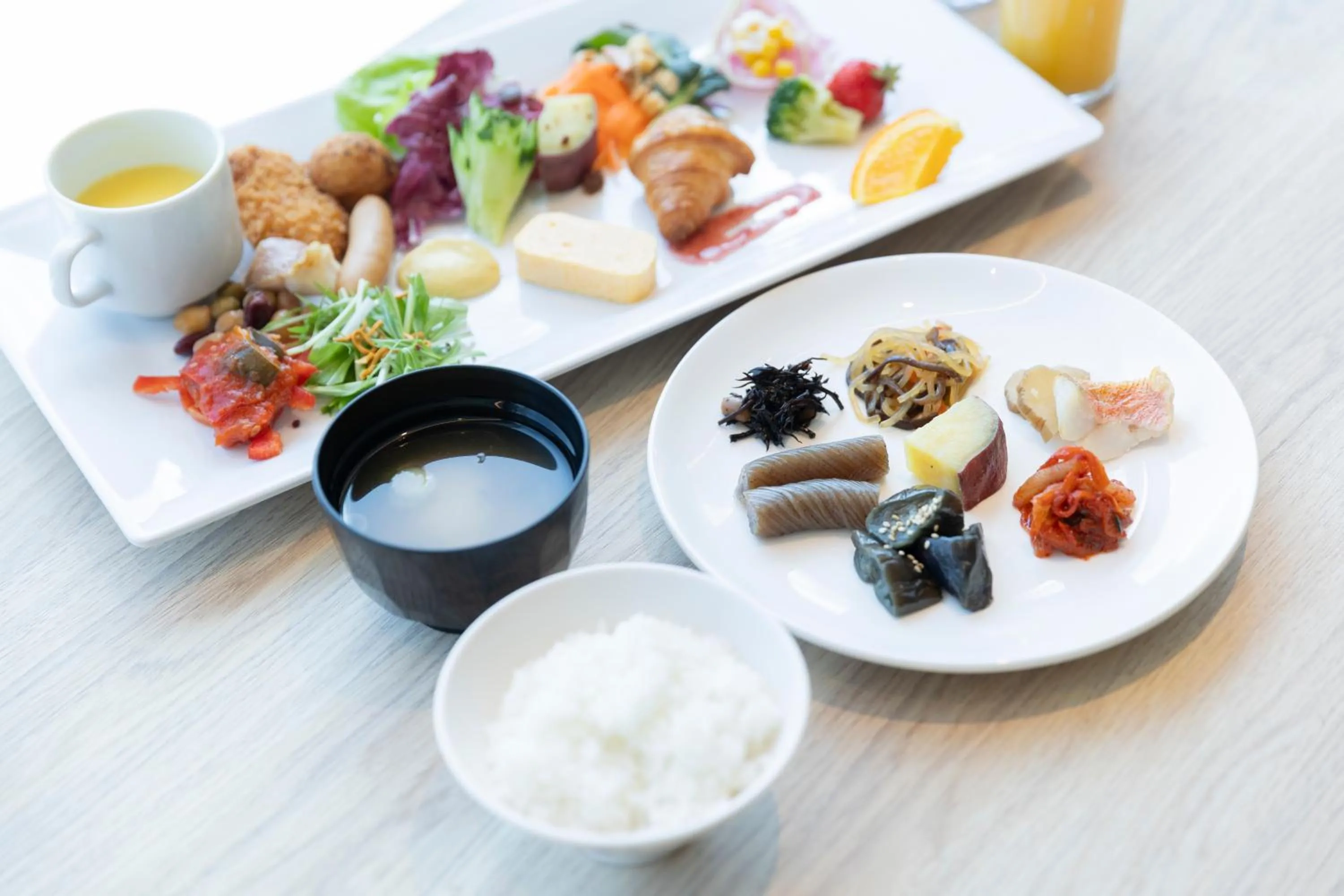 Breakfast in Hiyori Hotel Osaka Suminoekoen Station