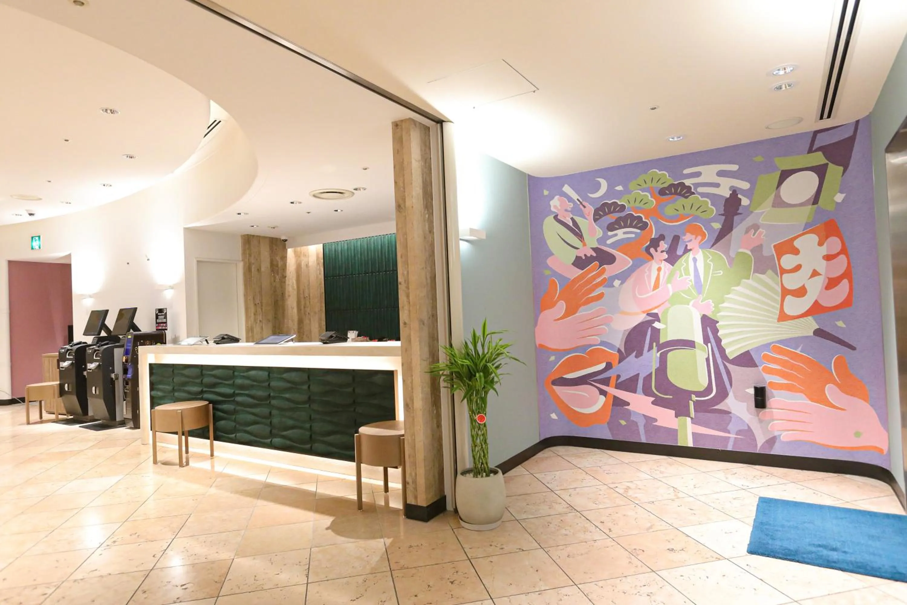 Lobby or reception in Hiyori Hotel Osaka Suminoekoen Station