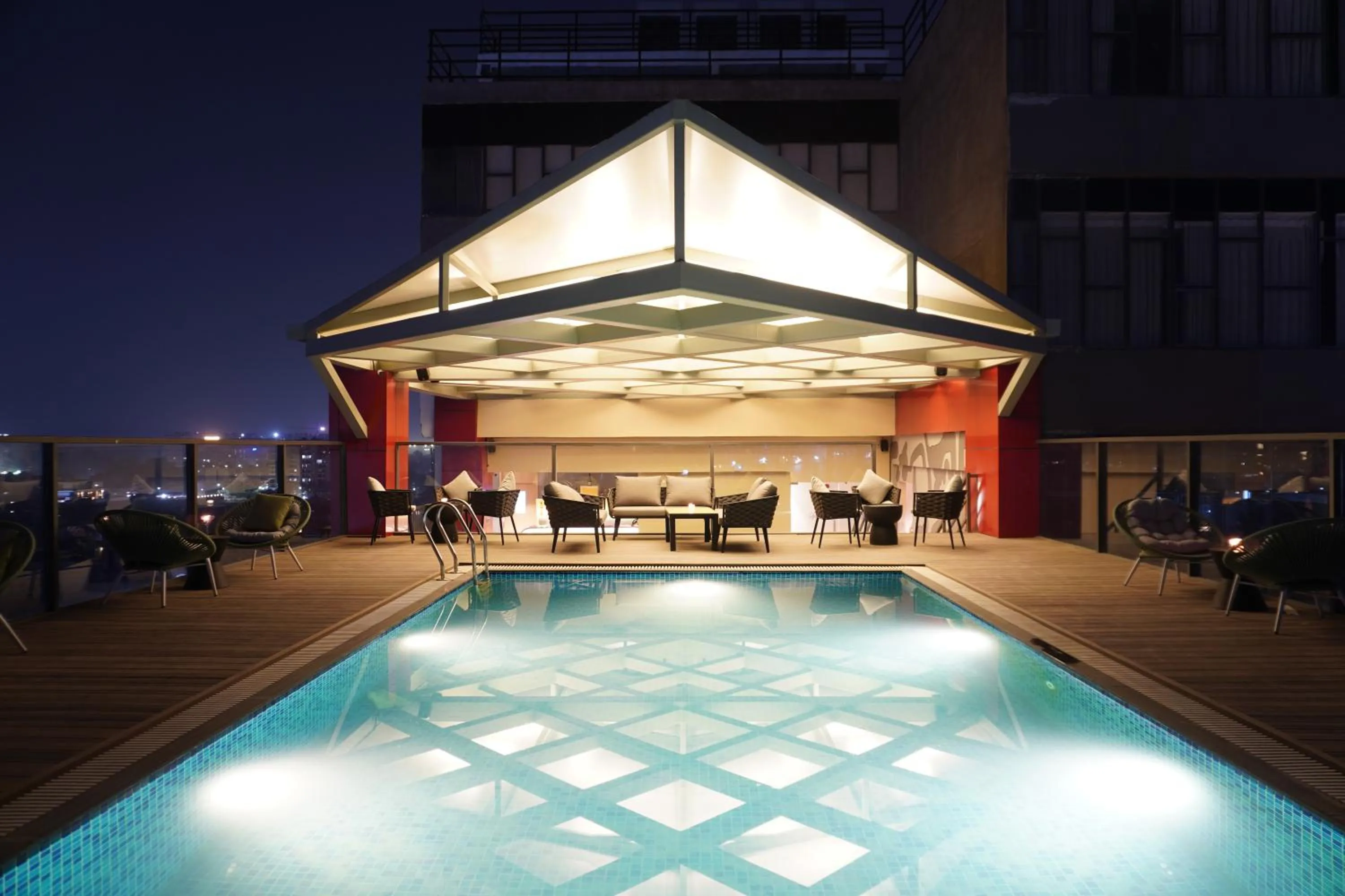 Pool view in Orchid Hotel Chandigarh,Zirakpur