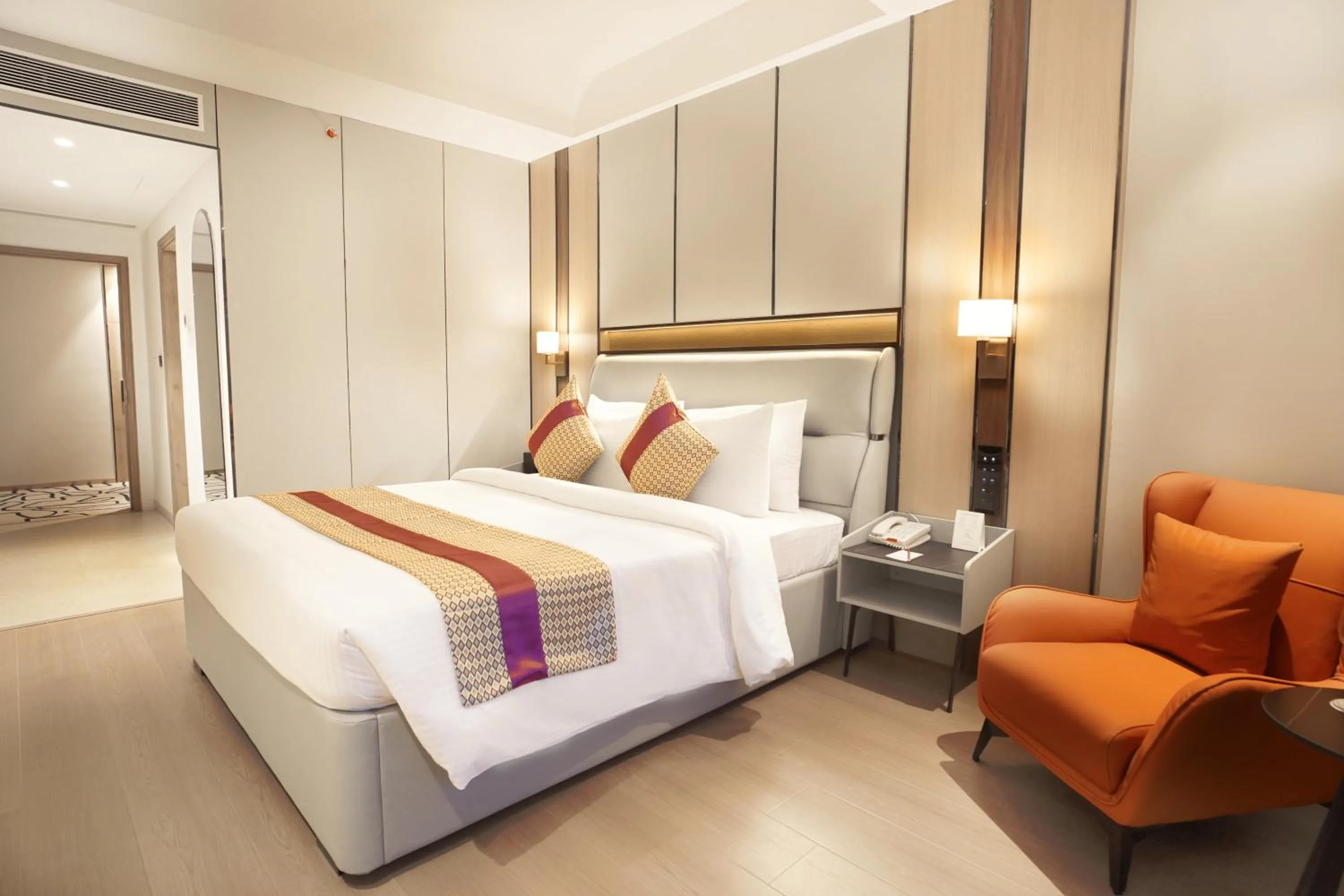 Bedroom, Bed in Orchid Hotel Chandigarh,Zirakpur