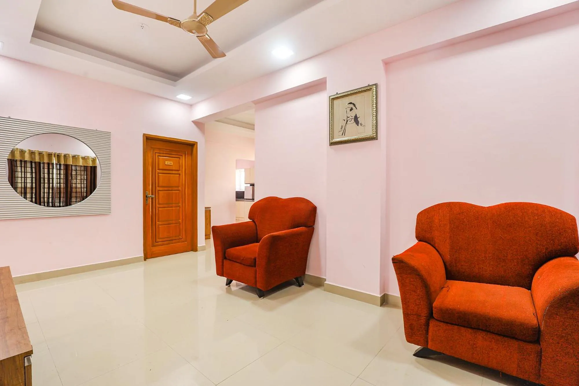 Seating area in FabHotel Hathvik Park