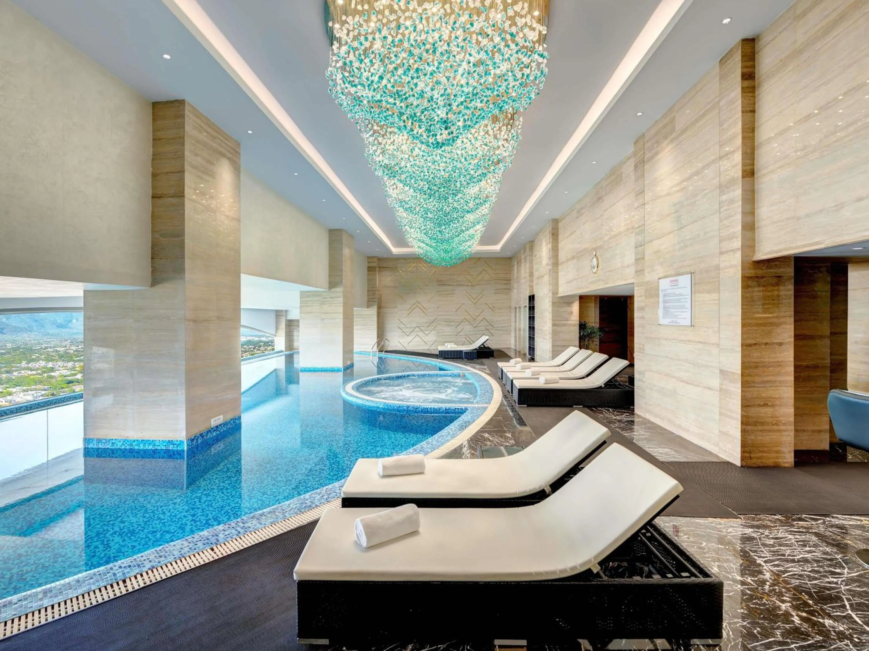 Pool view in Movenpick Hotel Centaurus Islamabad