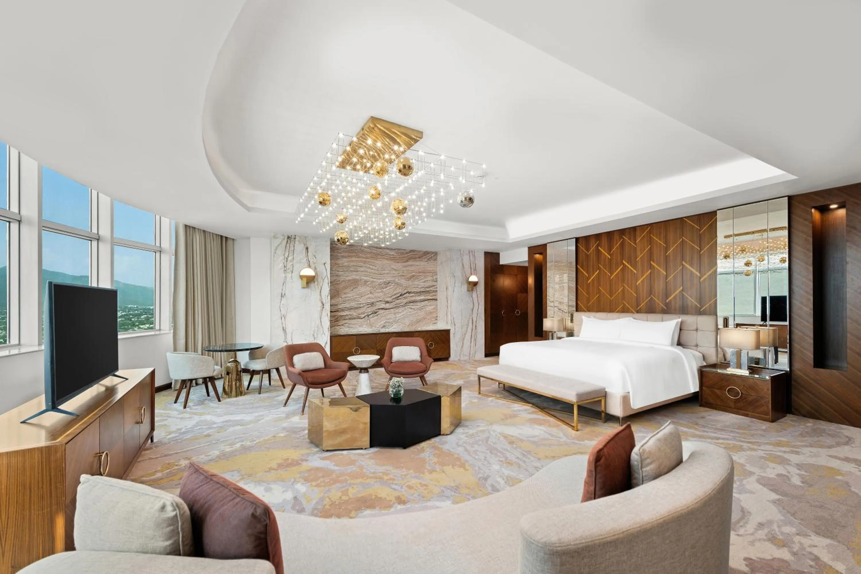 Bed in Movenpick Hotel Centaurus Islamabad