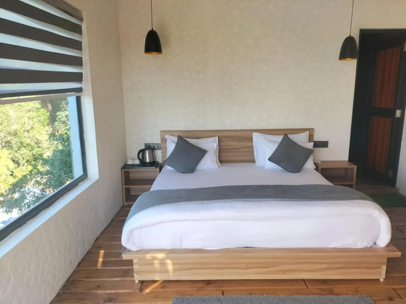 Bed in Anupraas Resort