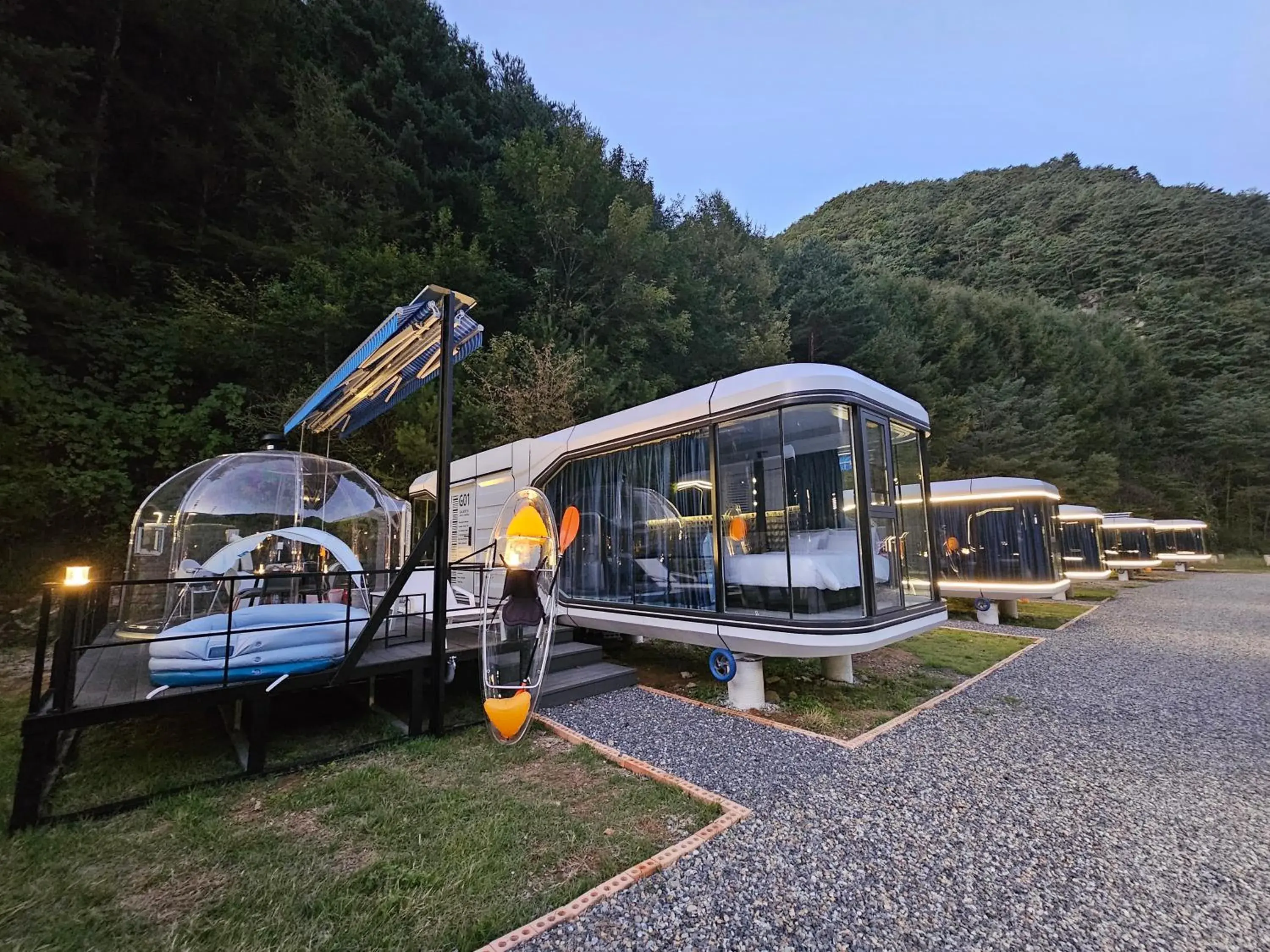 Twin Room with Mountain View - single occupancy in Galaxy X Hotel Type Caravan Glamping & Pension Twin Room with Mountain View - single occupancy in Galaxy X Hotel Type Caravan Glamping & Pension