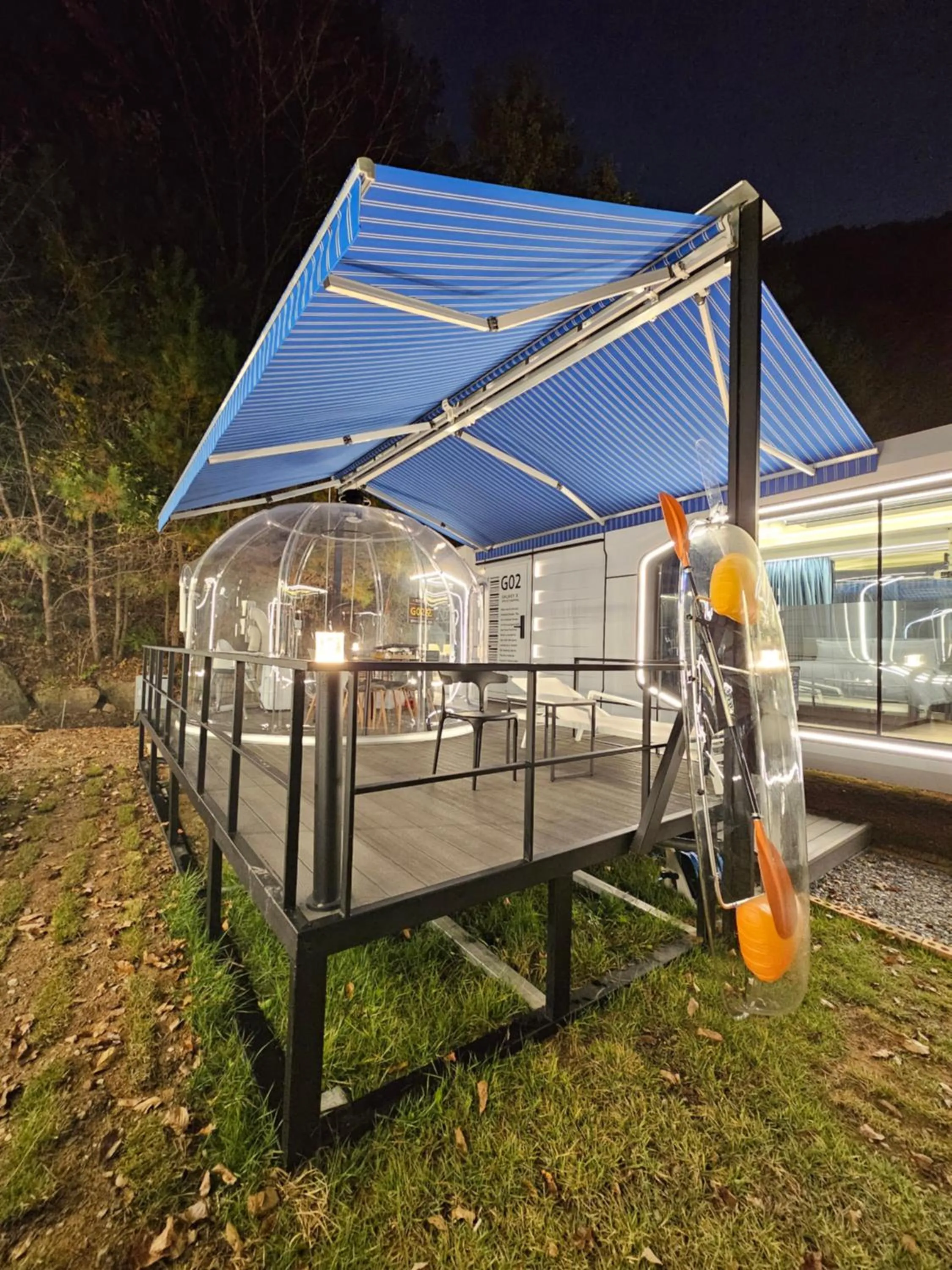 Balcony/Terrace in Galaxy X Hotel Type Caravan Glamping & Pension