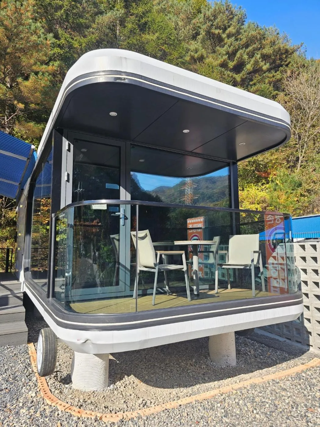 Balcony/Terrace in Galaxy X Hotel Type Caravan Glamping & Pension