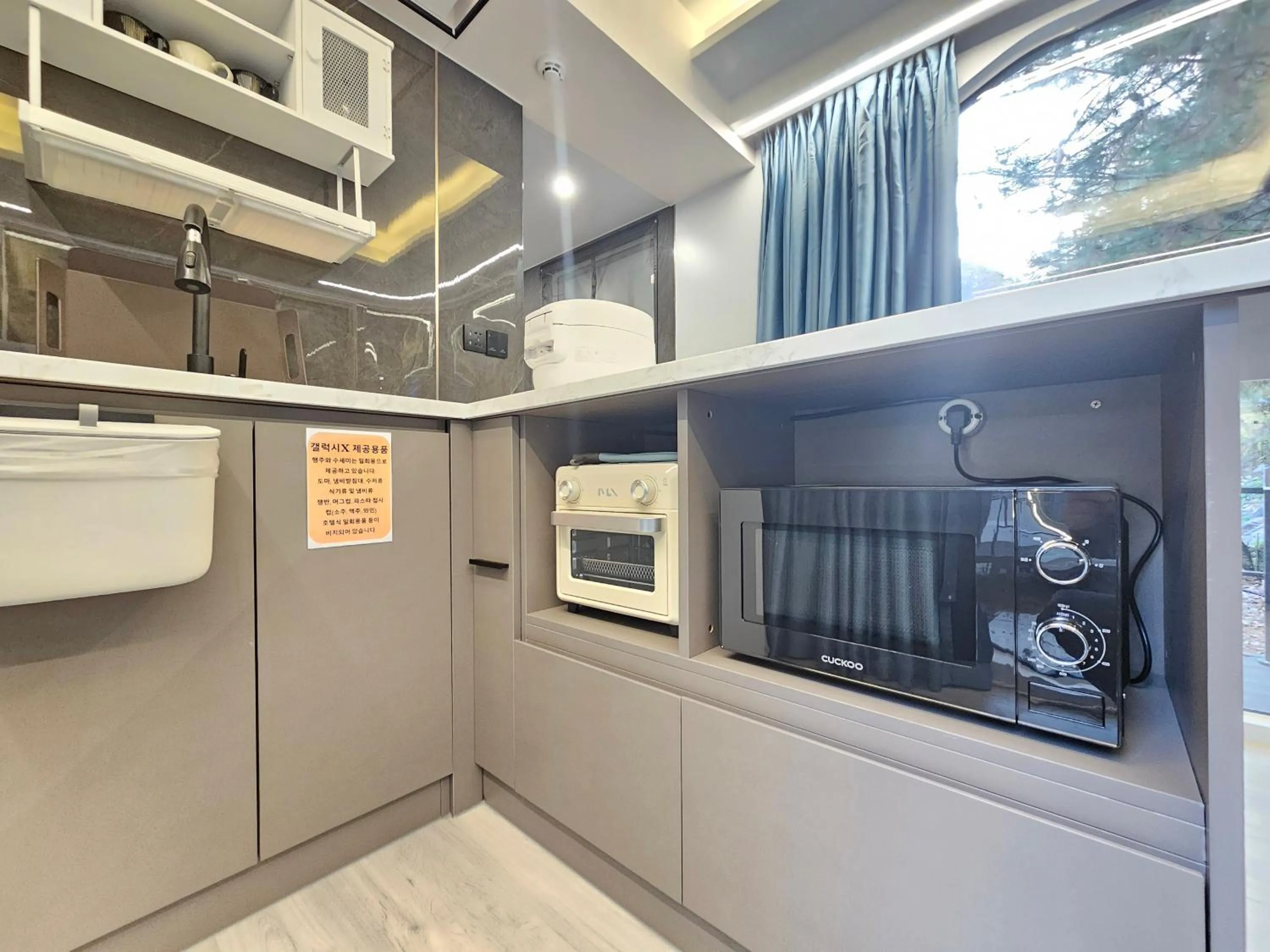 kitchen in Galaxy X Hotel Type Caravan Glamping & Pension