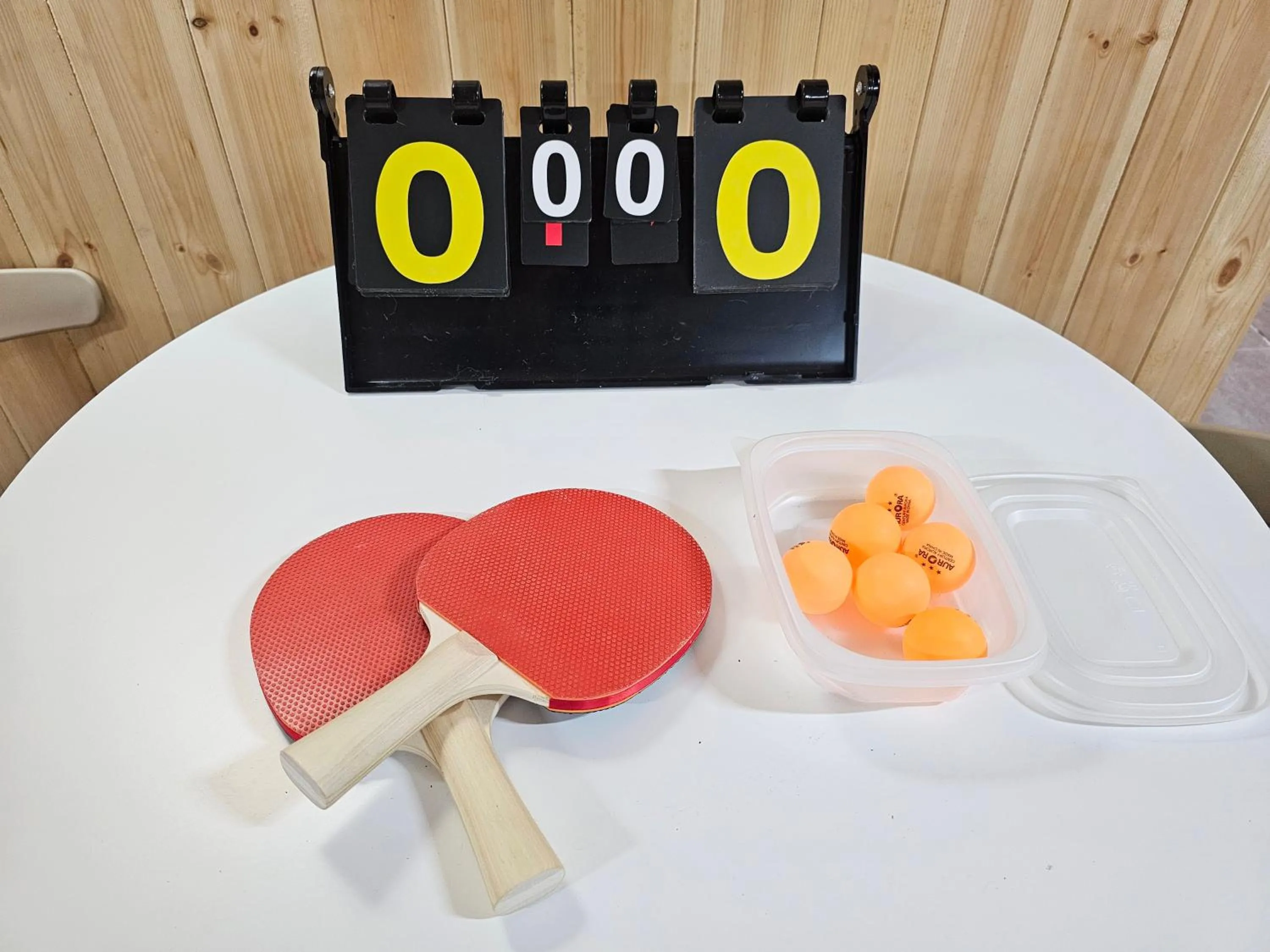 Table tennis in Galaxy X Hotel Type Caravan Glamping & Pension