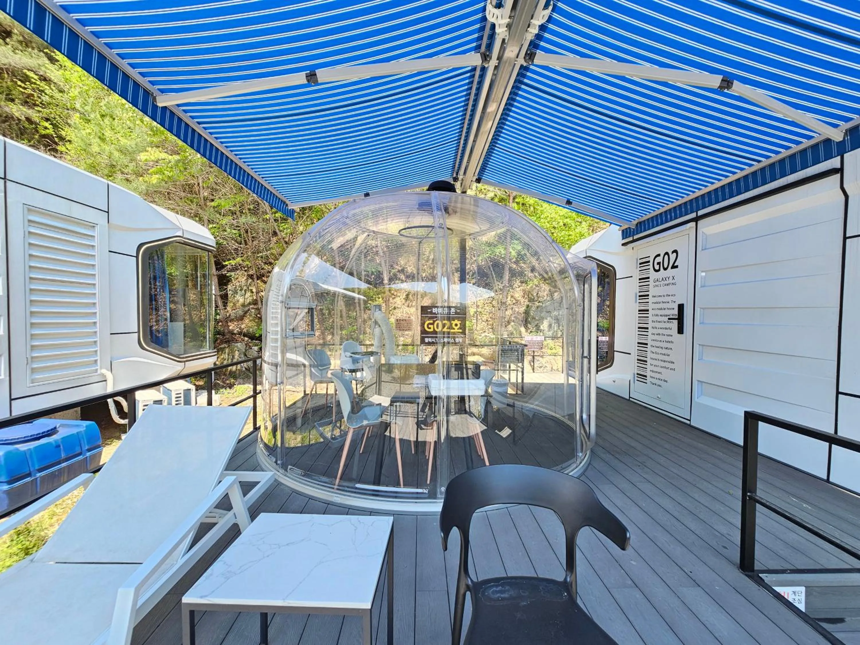Patio in Galaxy X Hotel Type Caravan Glamping & Pension
