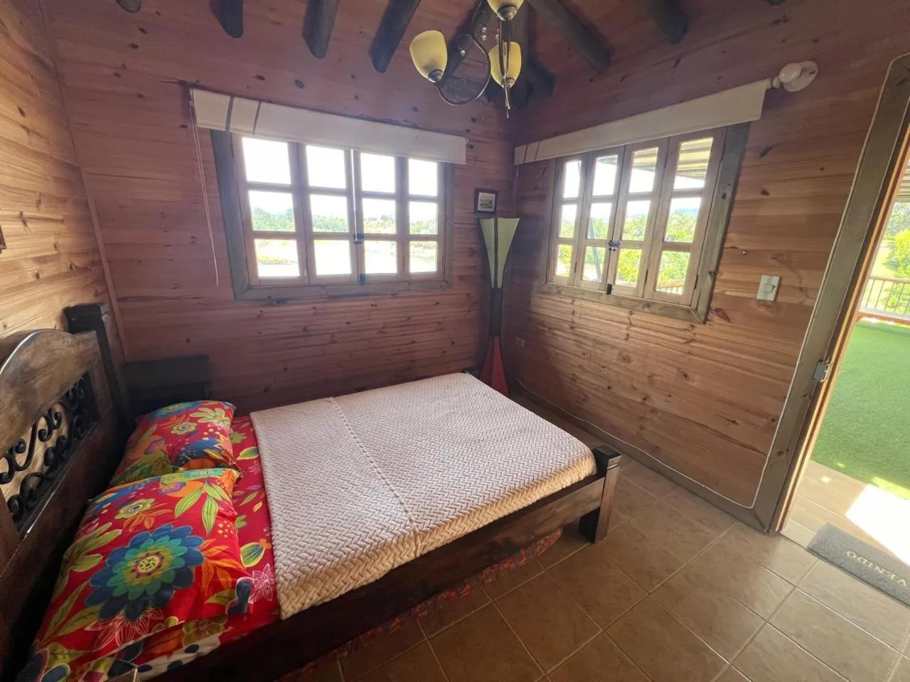 Bed in Loge Cabaña peñol-Guatape