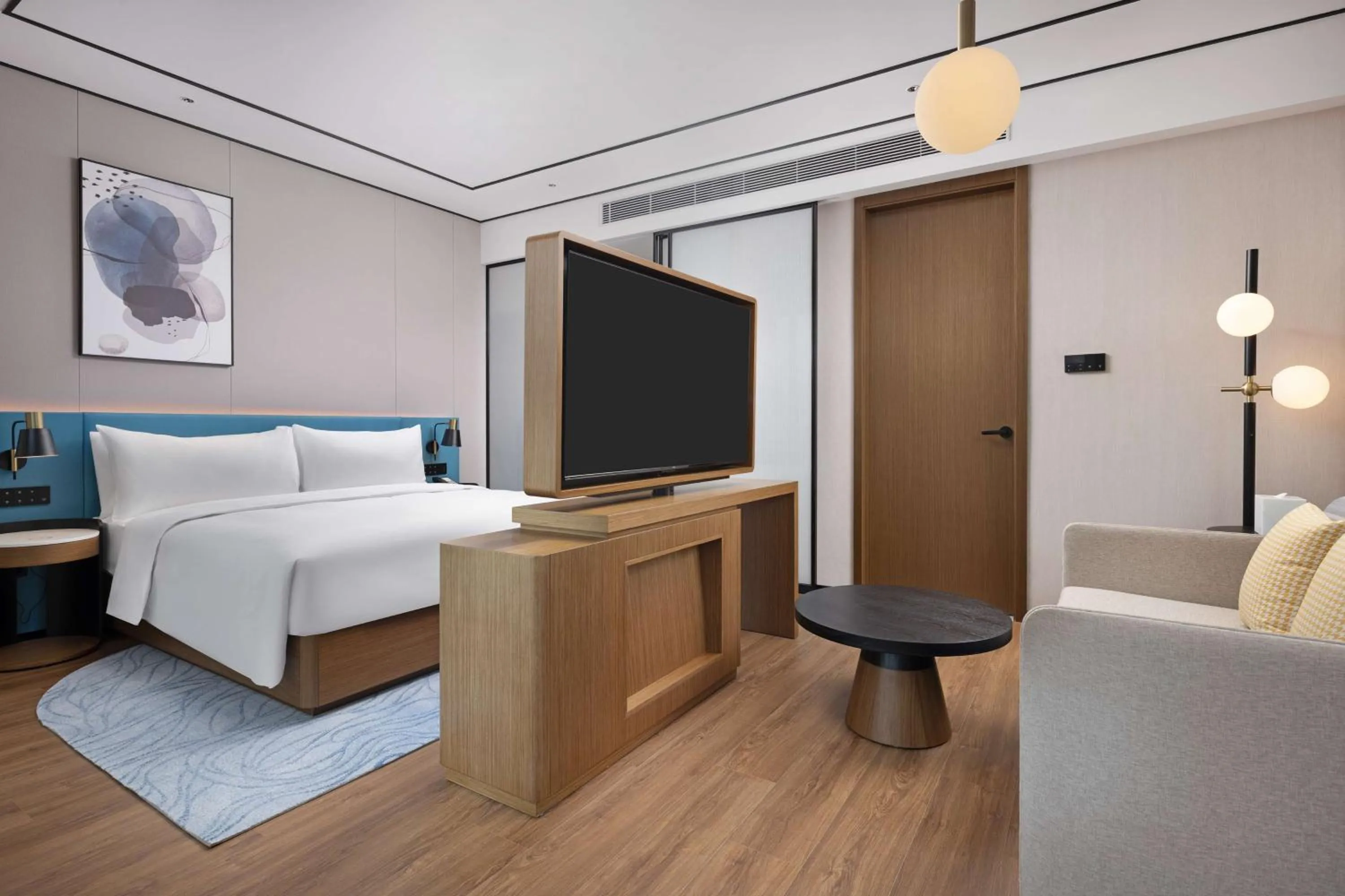 Living room, Bed in Hilton Garden Inn Shanwei Haibin Boulevard