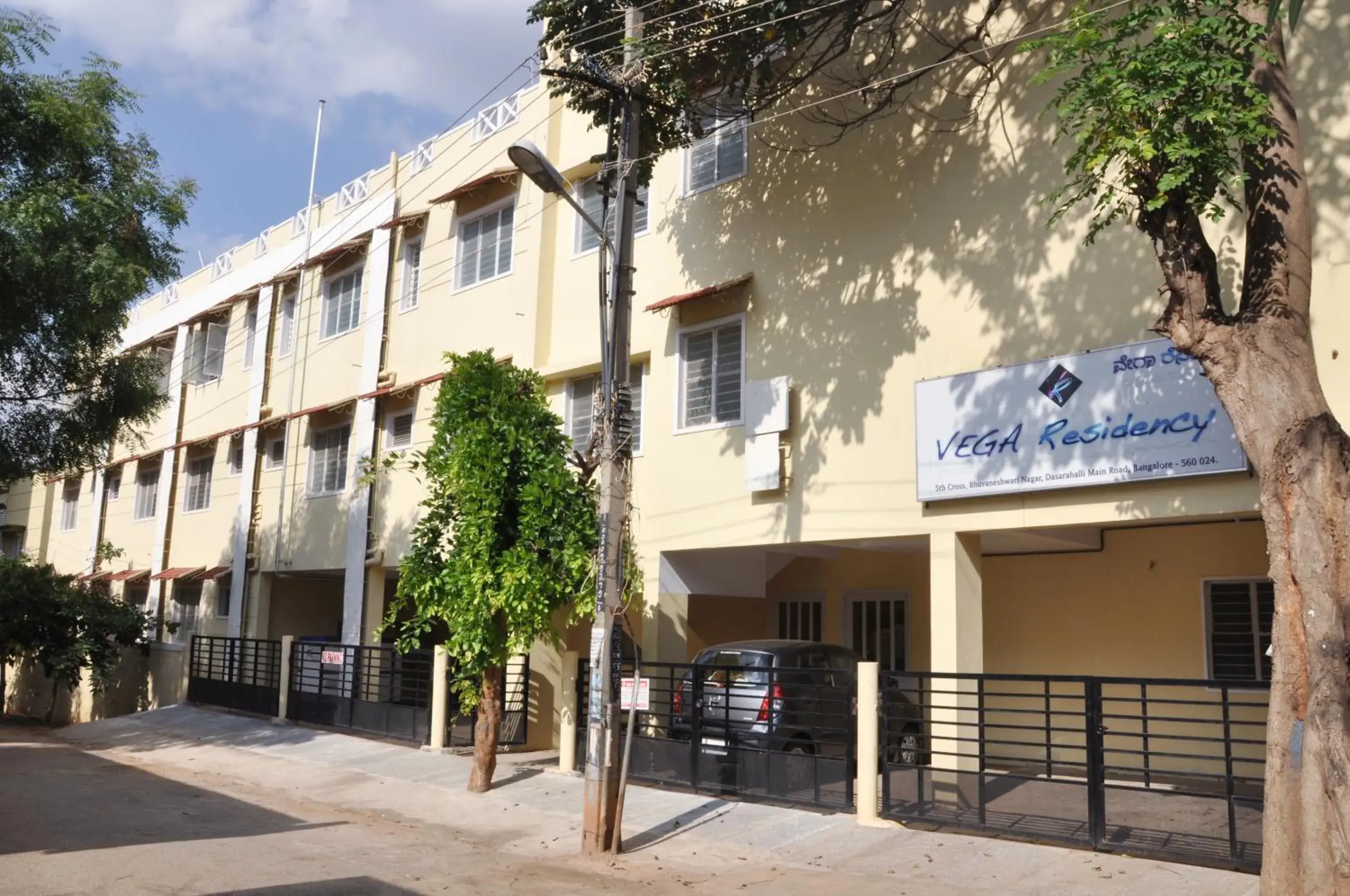 Facade/entrance in Vega Residency Facade/entrance in Vega Residency