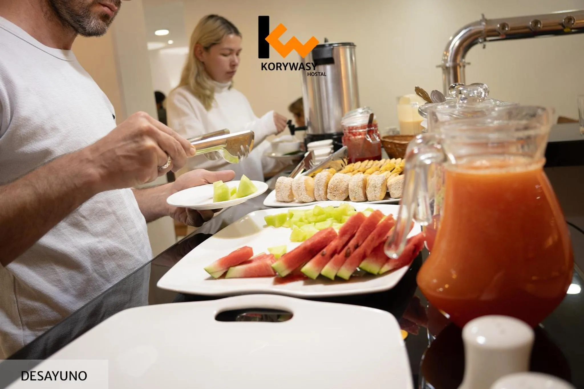 Breakfast in Kory Wasy Hostal - Uyuni