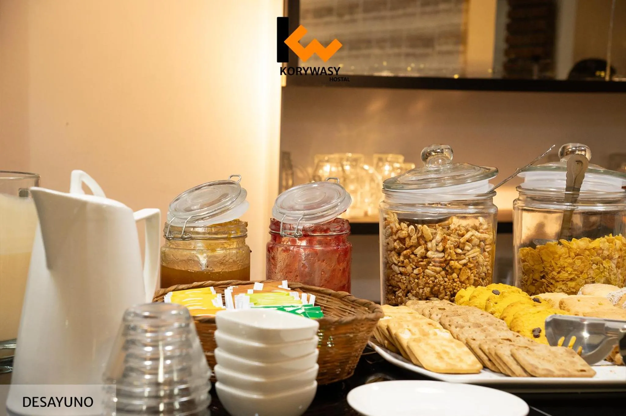 Breakfast in Kory Wasy Hostal - Uyuni