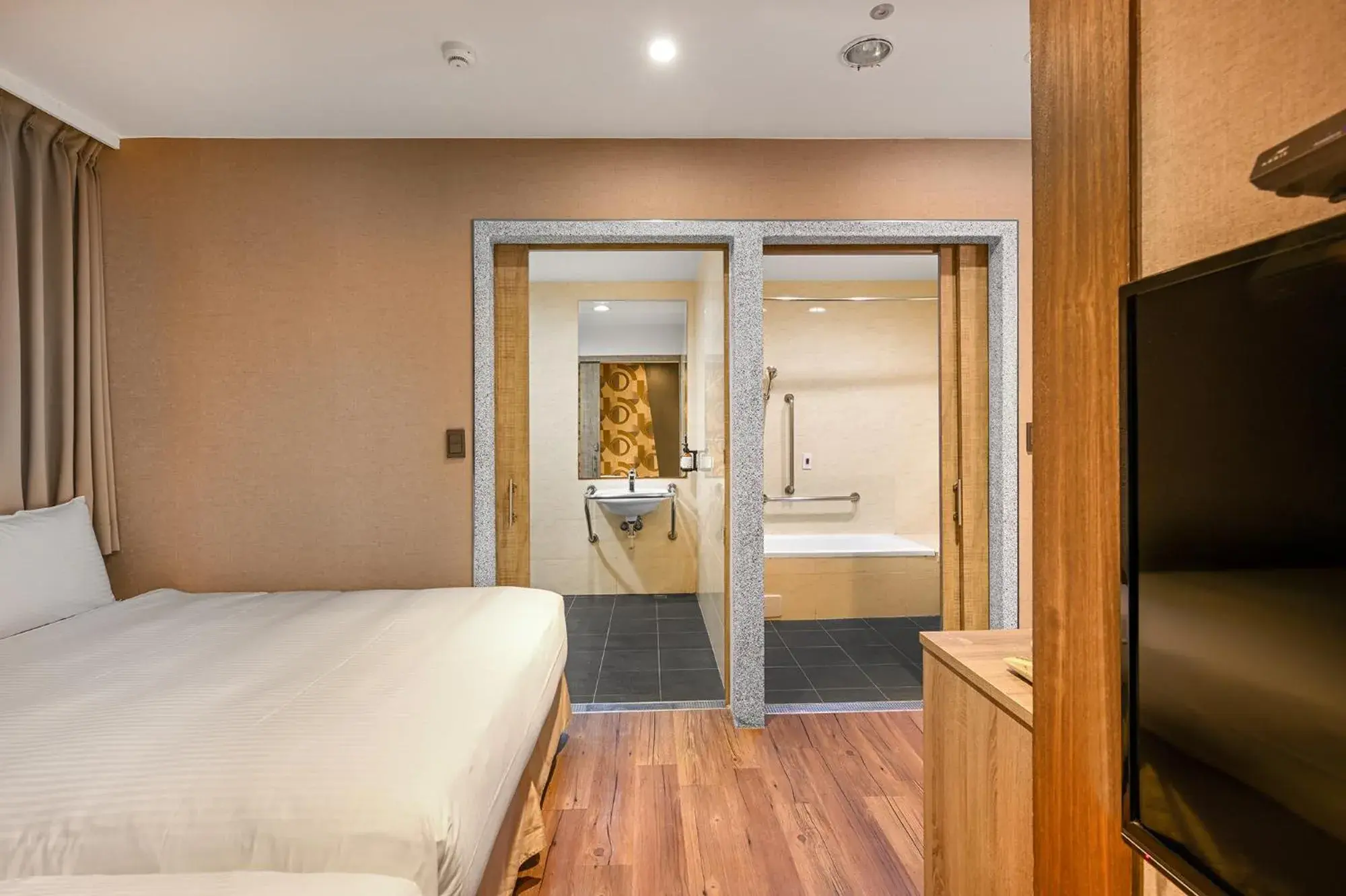 Bed in 綺樂文旅 康定館 Le Room Hotel Kangding Bed in 綺樂文旅 康定館 Le Room Hotel Kangding