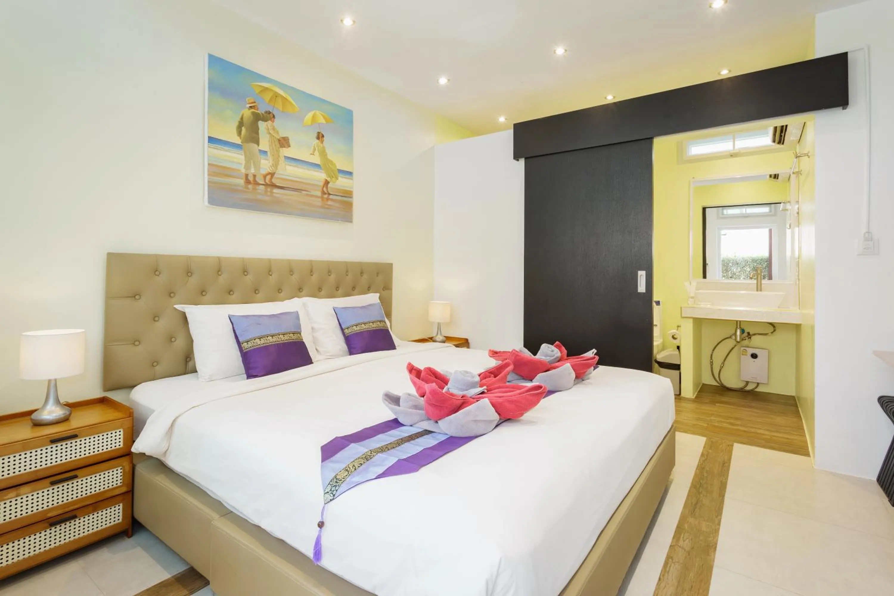 Bed in Siam Royal View Resort Apartments