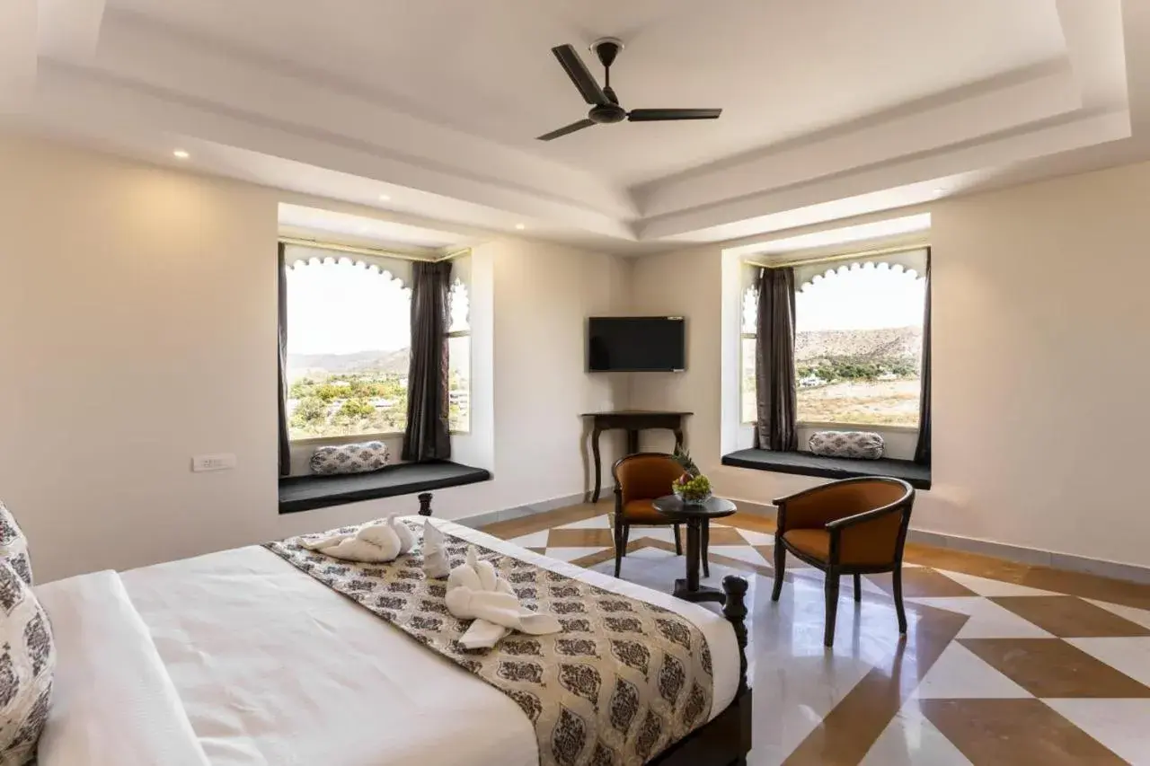 King Room with Mountain View in The Rosewalk Heritage Udaipur King Room with Mountain View in The Rosewalk Heritage Udaipur