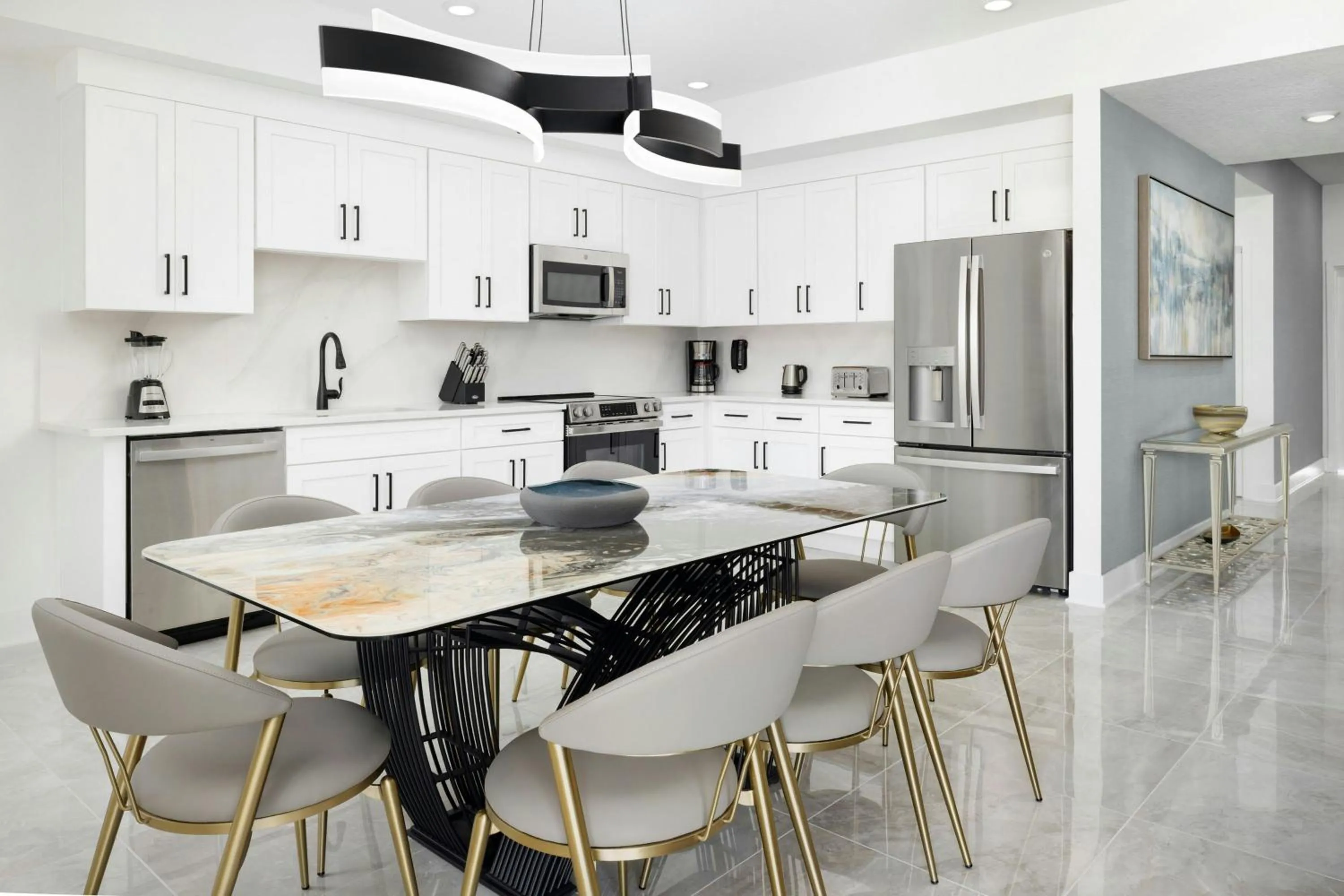 Kitchen or kitchenette in Villatel Orlando Resort, Apartments by Marriott Bonvoy