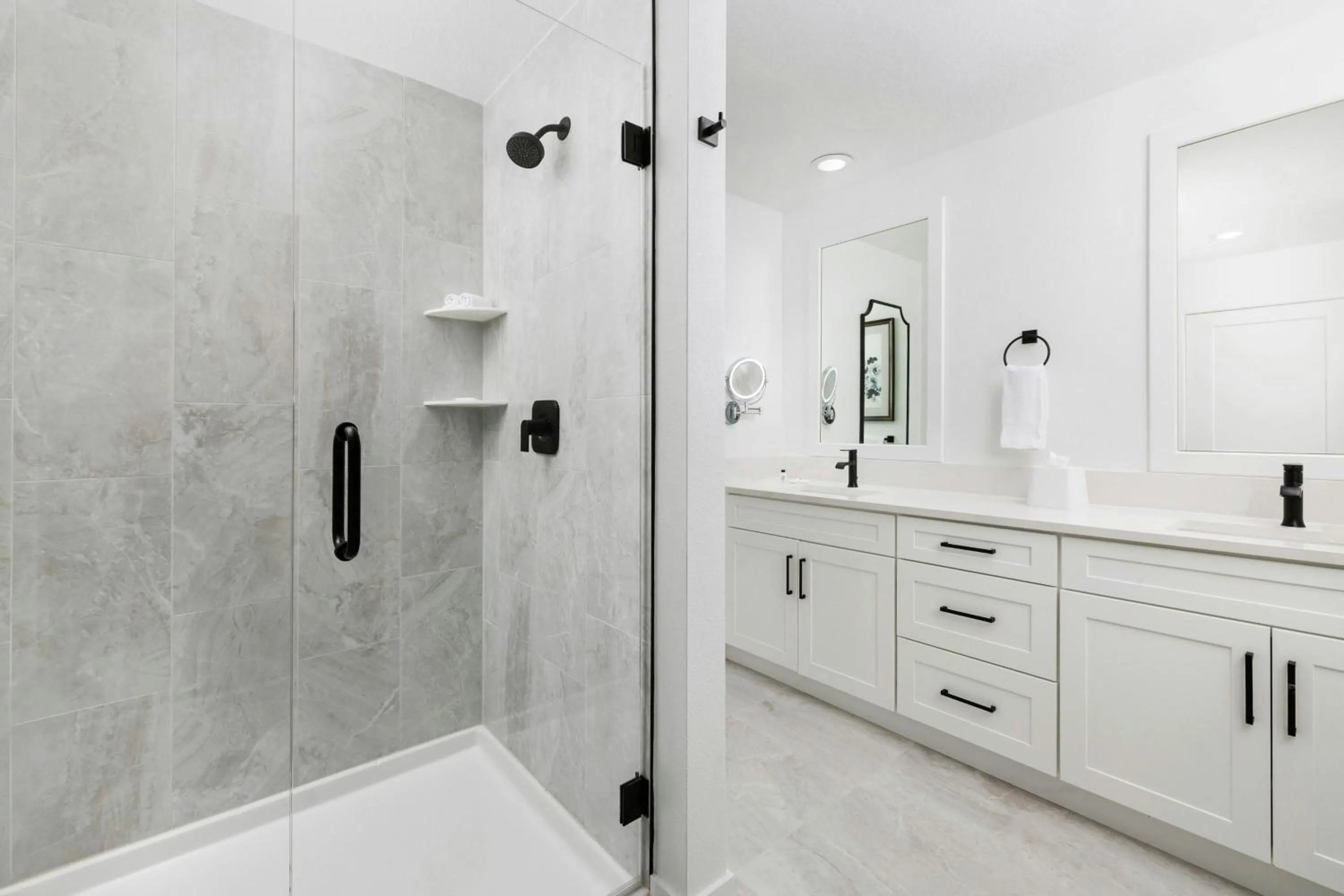 Bathroom in Villatel Orlando Resort, Apartments by Marriott Bonvoy