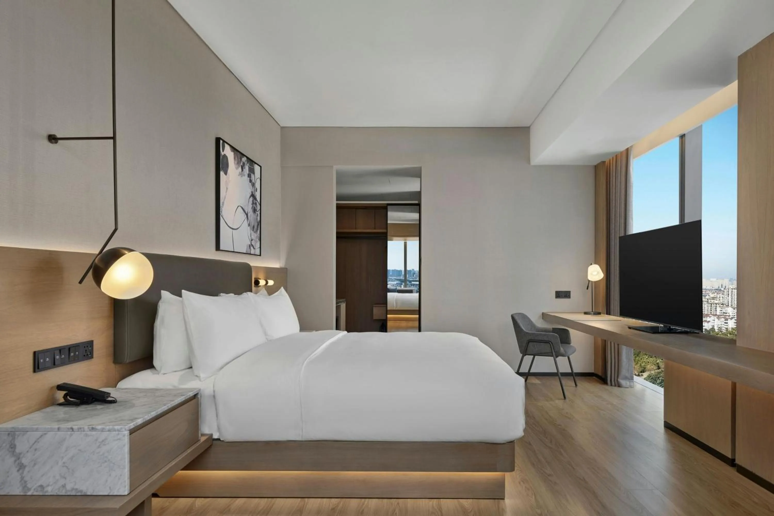 Photo of the whole room, Bed in AC Hotel Suzhou Industrial Park