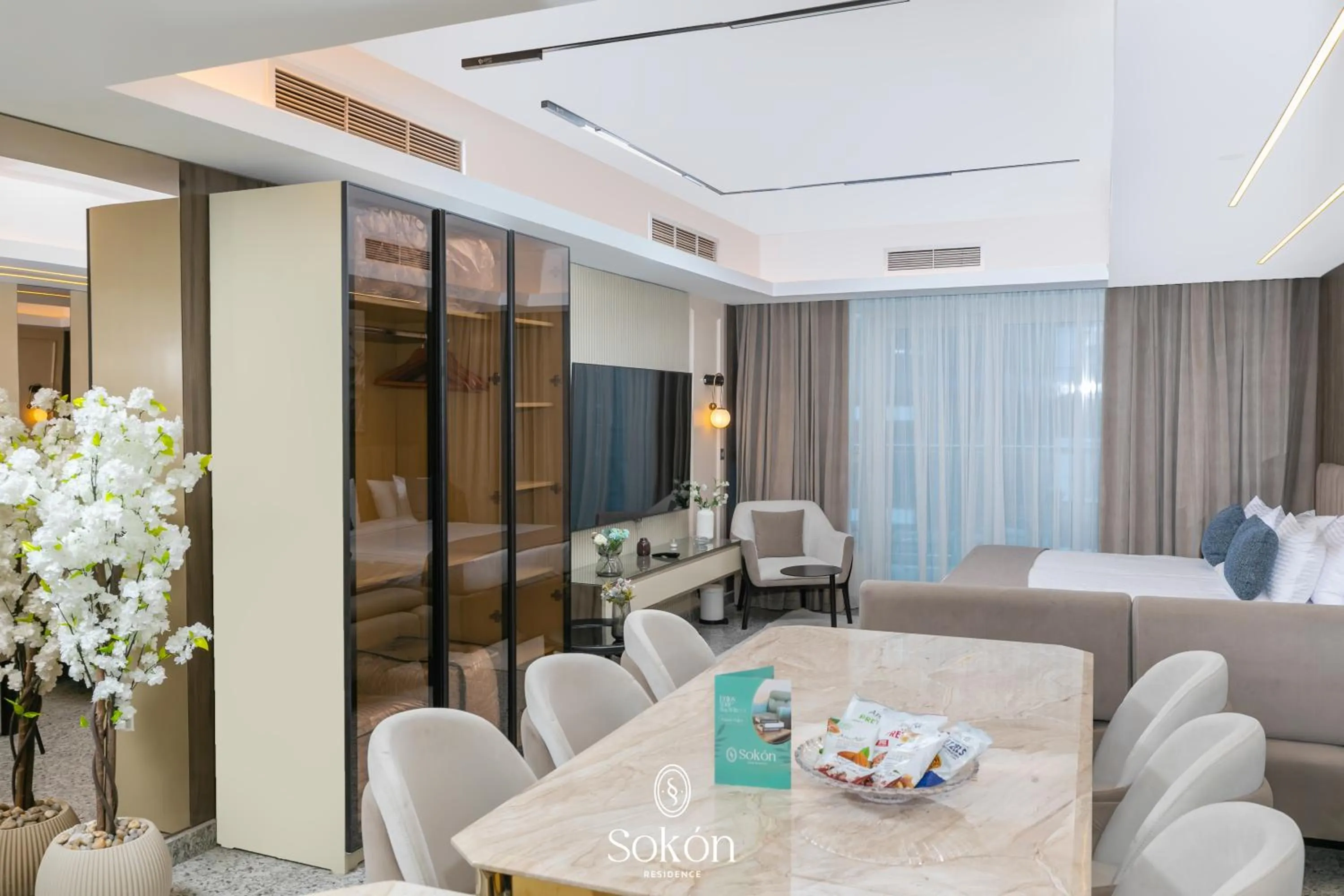 Bedroom in Sokon Residence Partial Nile view at Maadi