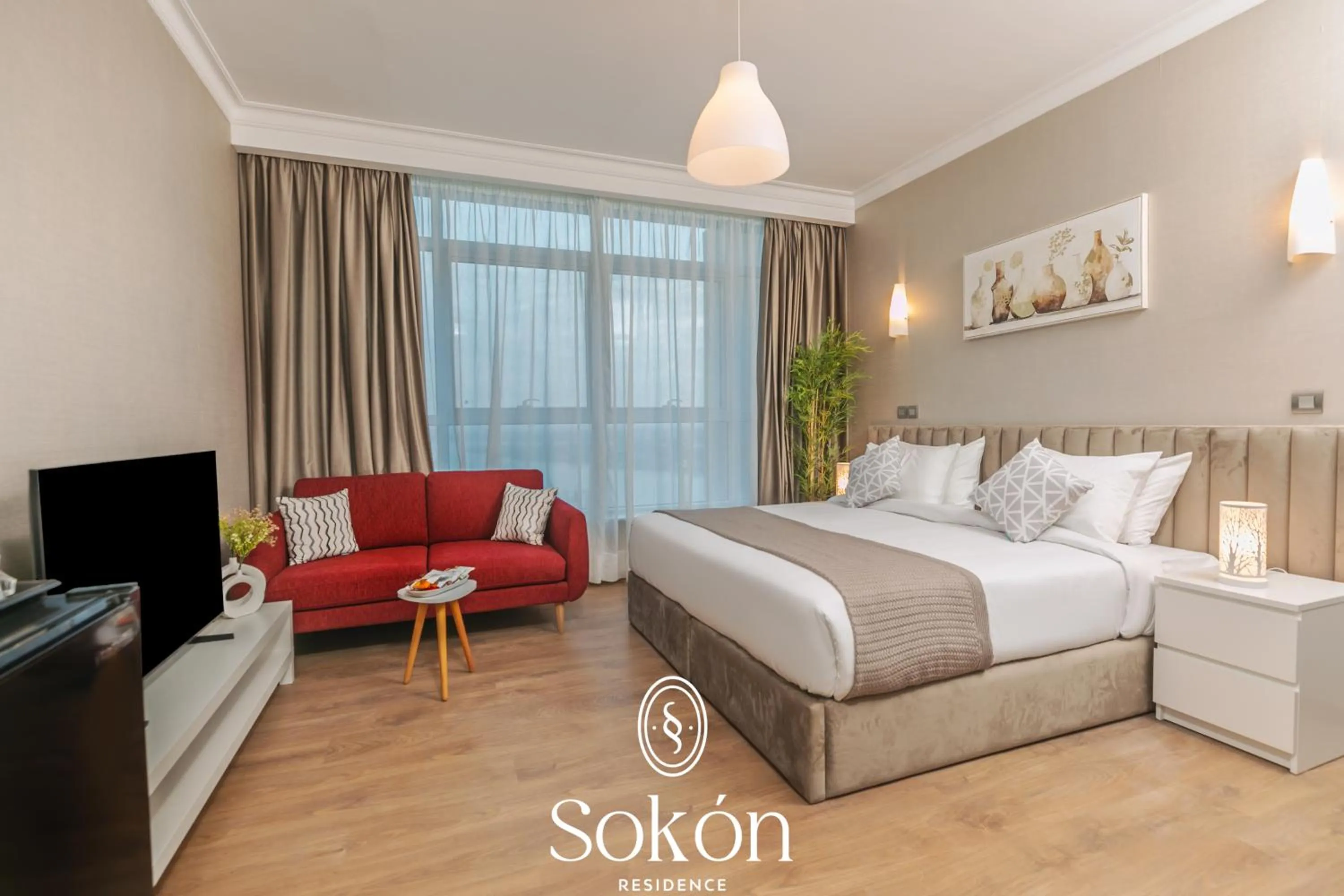 Bedroom, Bed in Sokon Residence Partial Nile view at Maadi