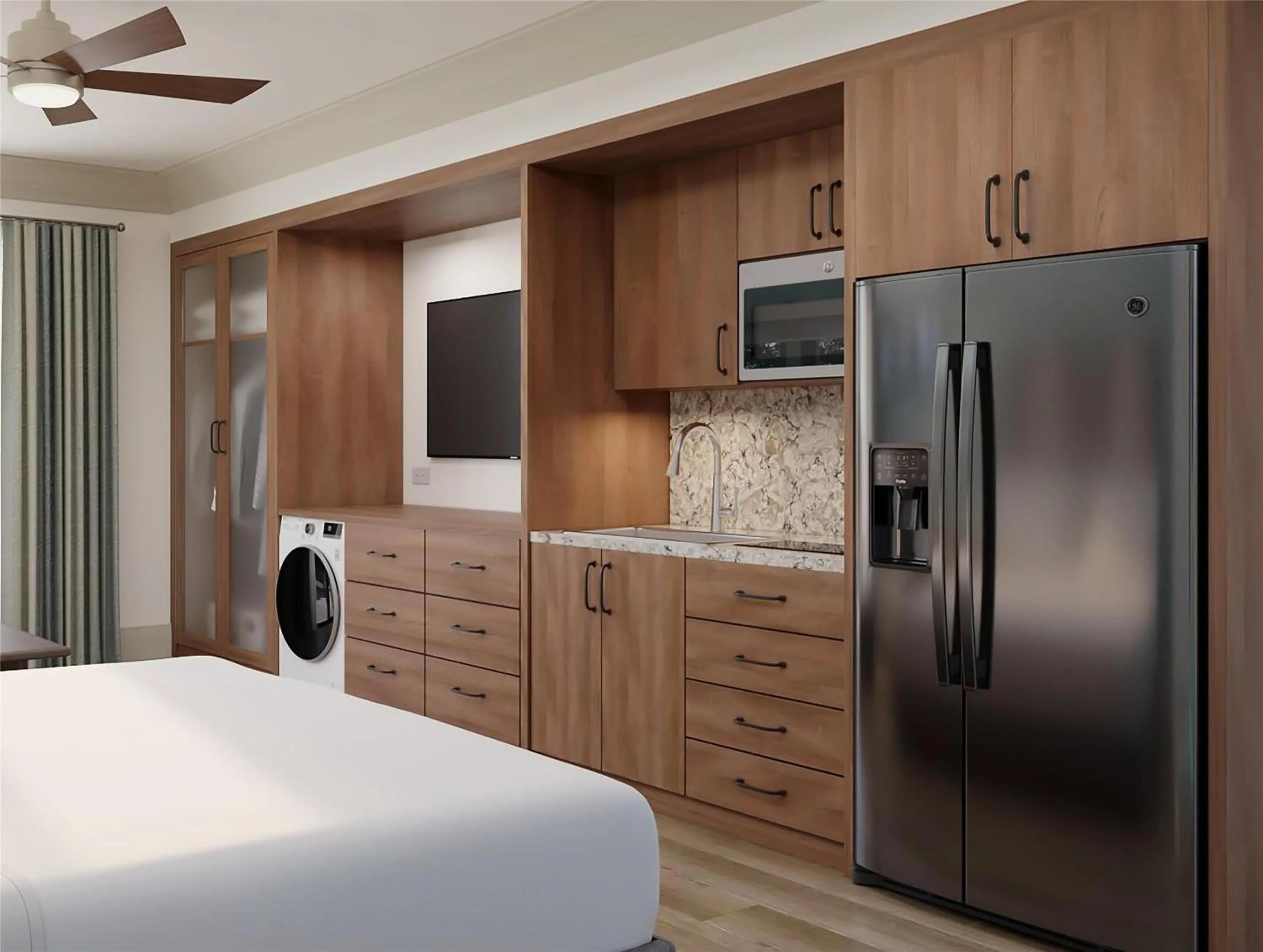 Kitchen or kitchenette, Bed in Hilton Vacation Club Mill Springs Lodge Pigeon Forge